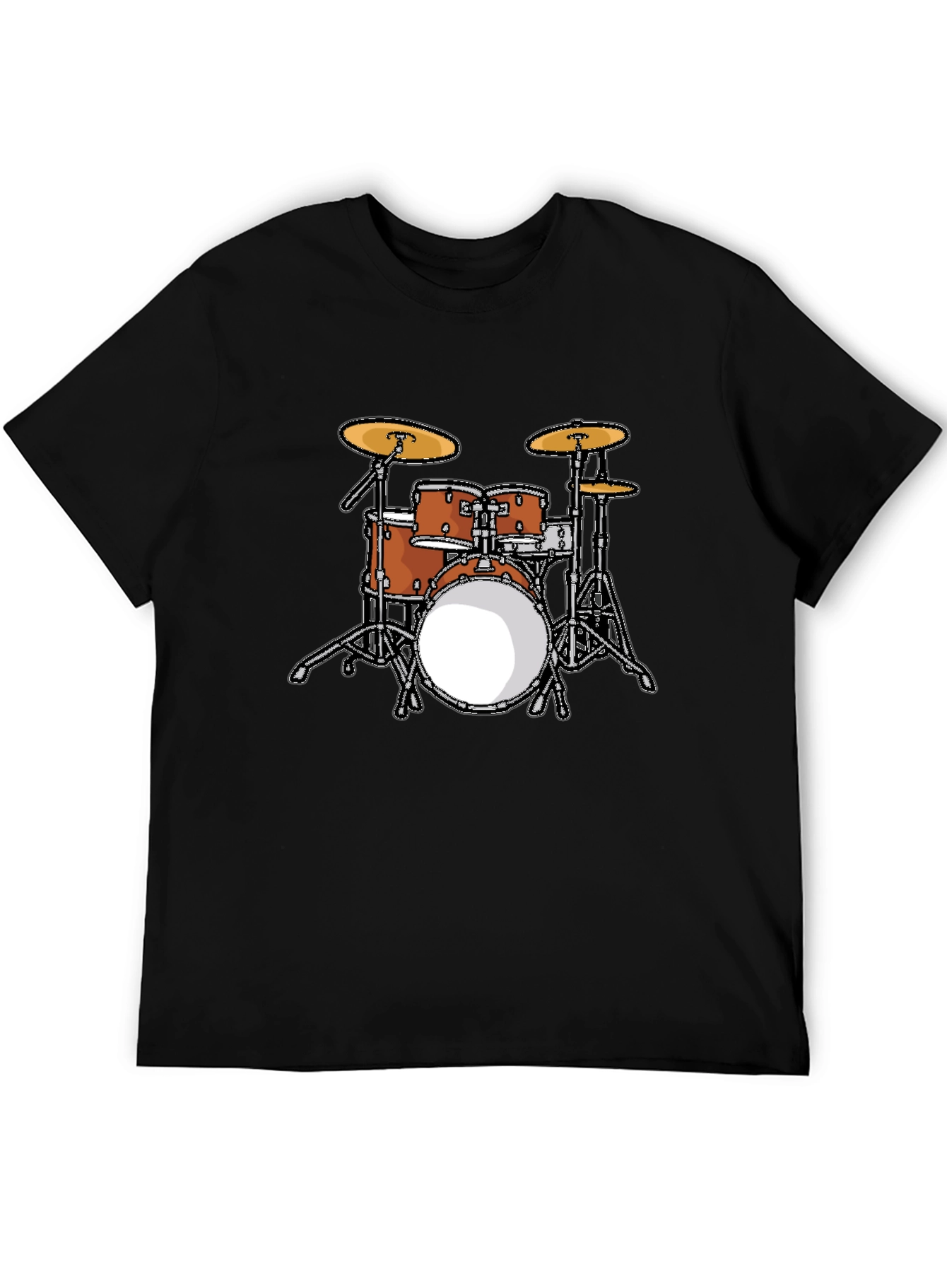 Cool Drum Set Graphic Tee - Black