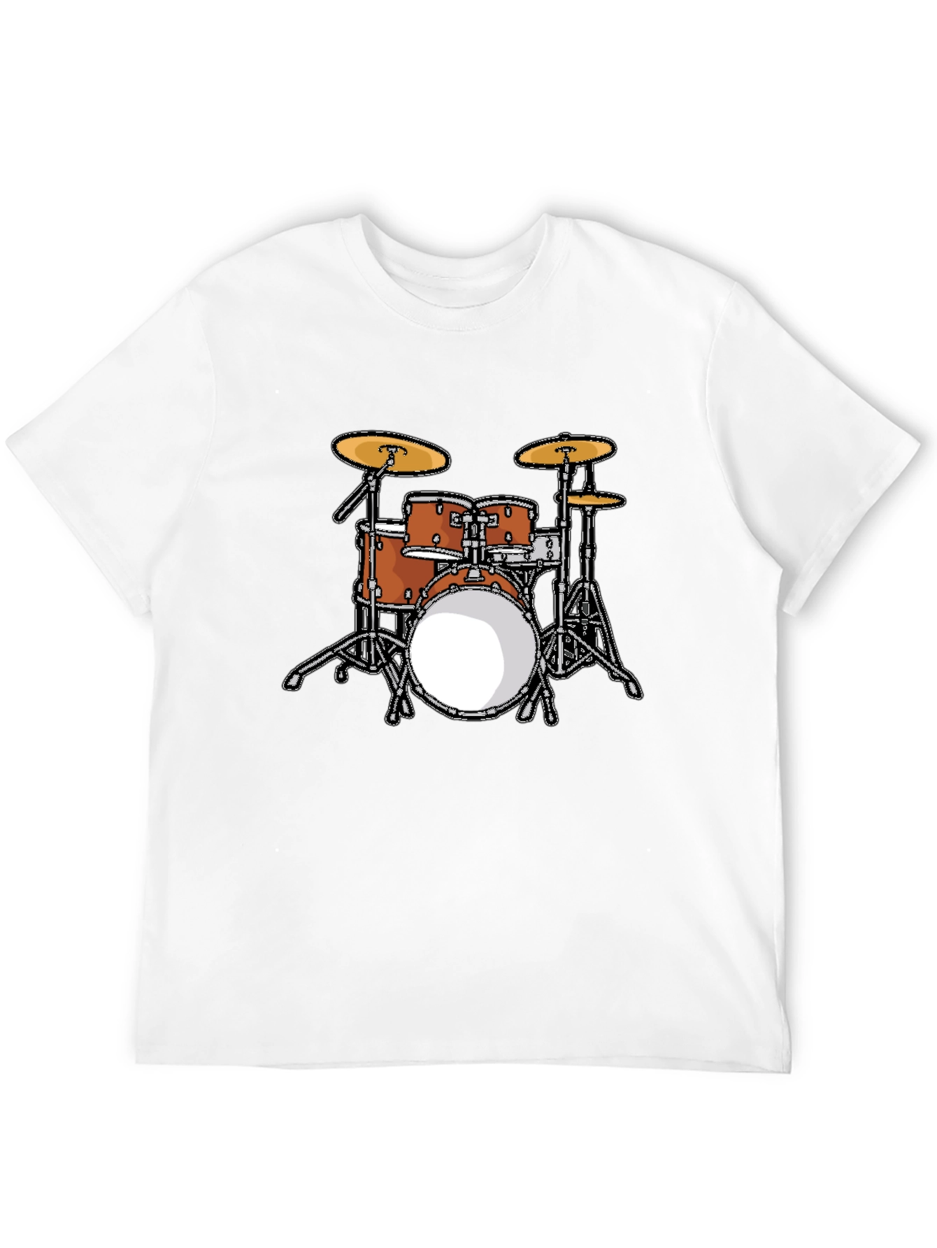 Cool Drum Set Graphic Tee - Black