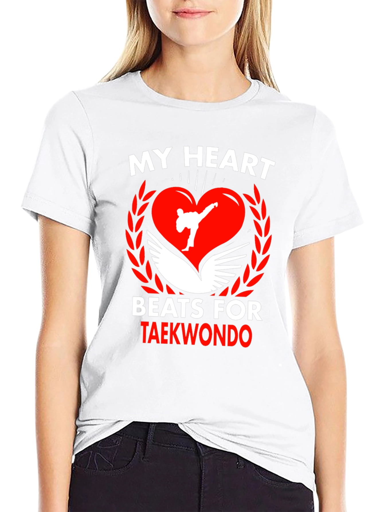 Taekwondo Heartbeat T-Shirt Martial Arts Tee