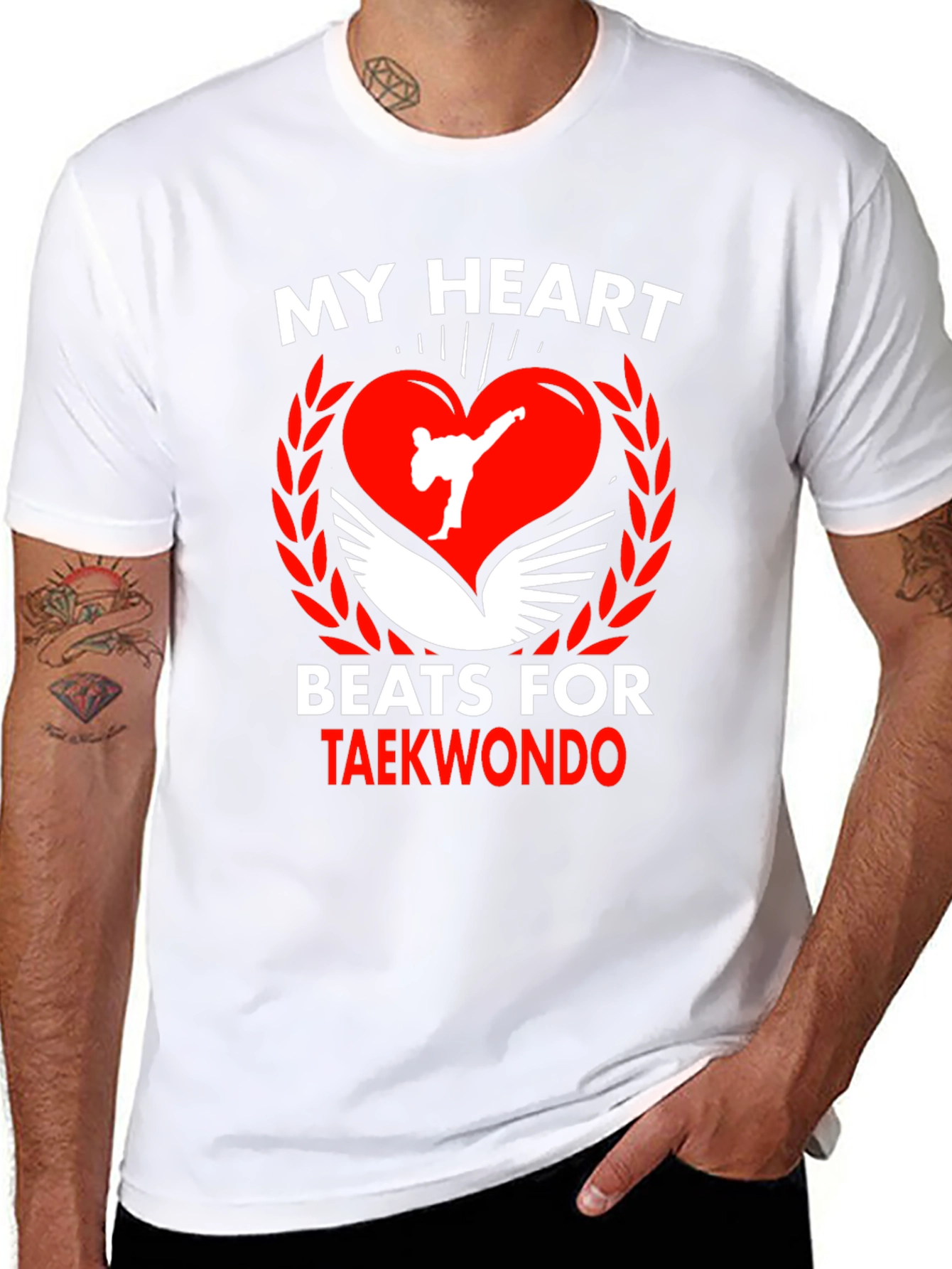 Taekwondo Heartbeat T-Shirt Martial Arts Tee