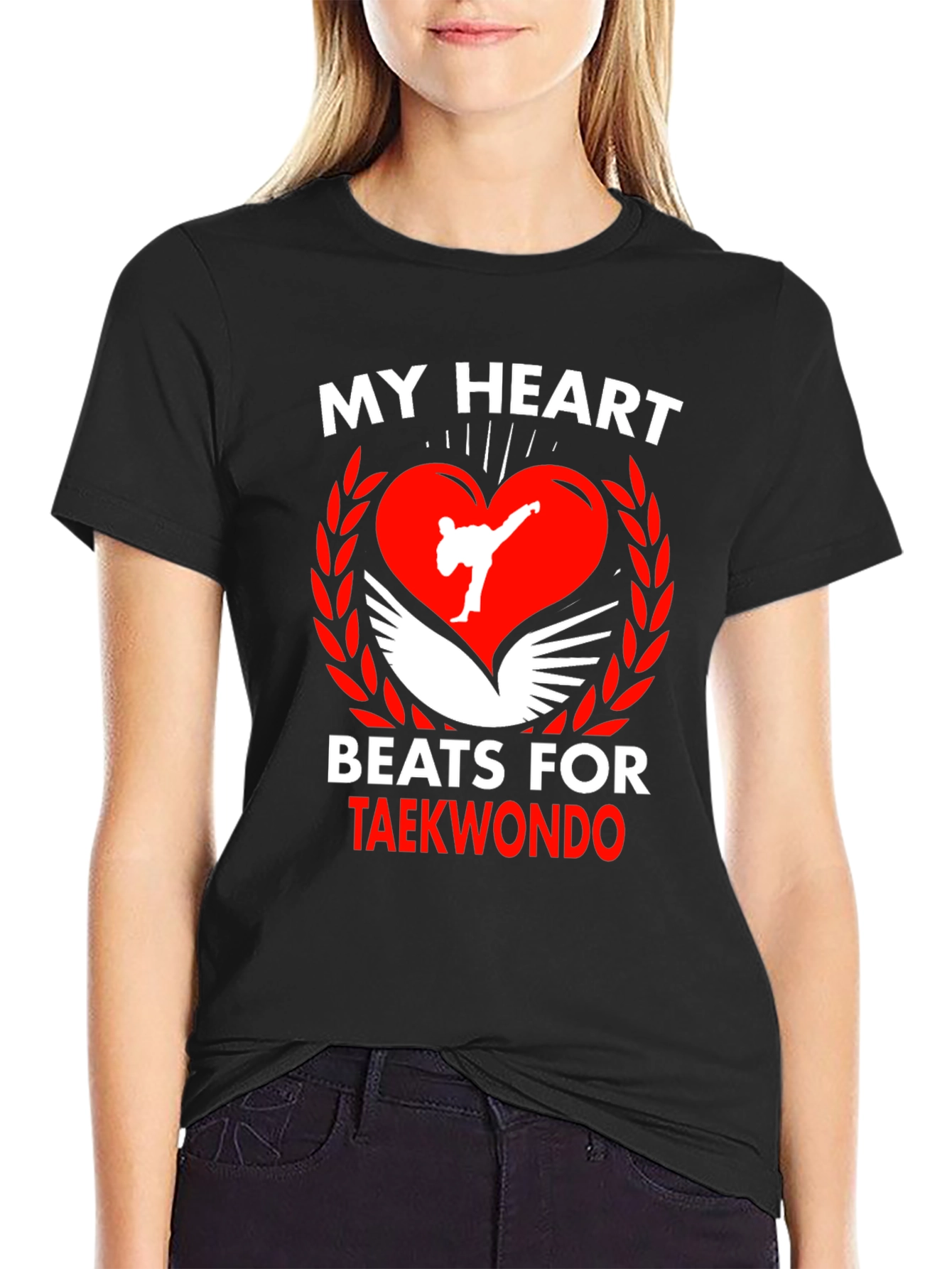 Taekwondo Heartbeat T-Shirt Martial Arts Tee
