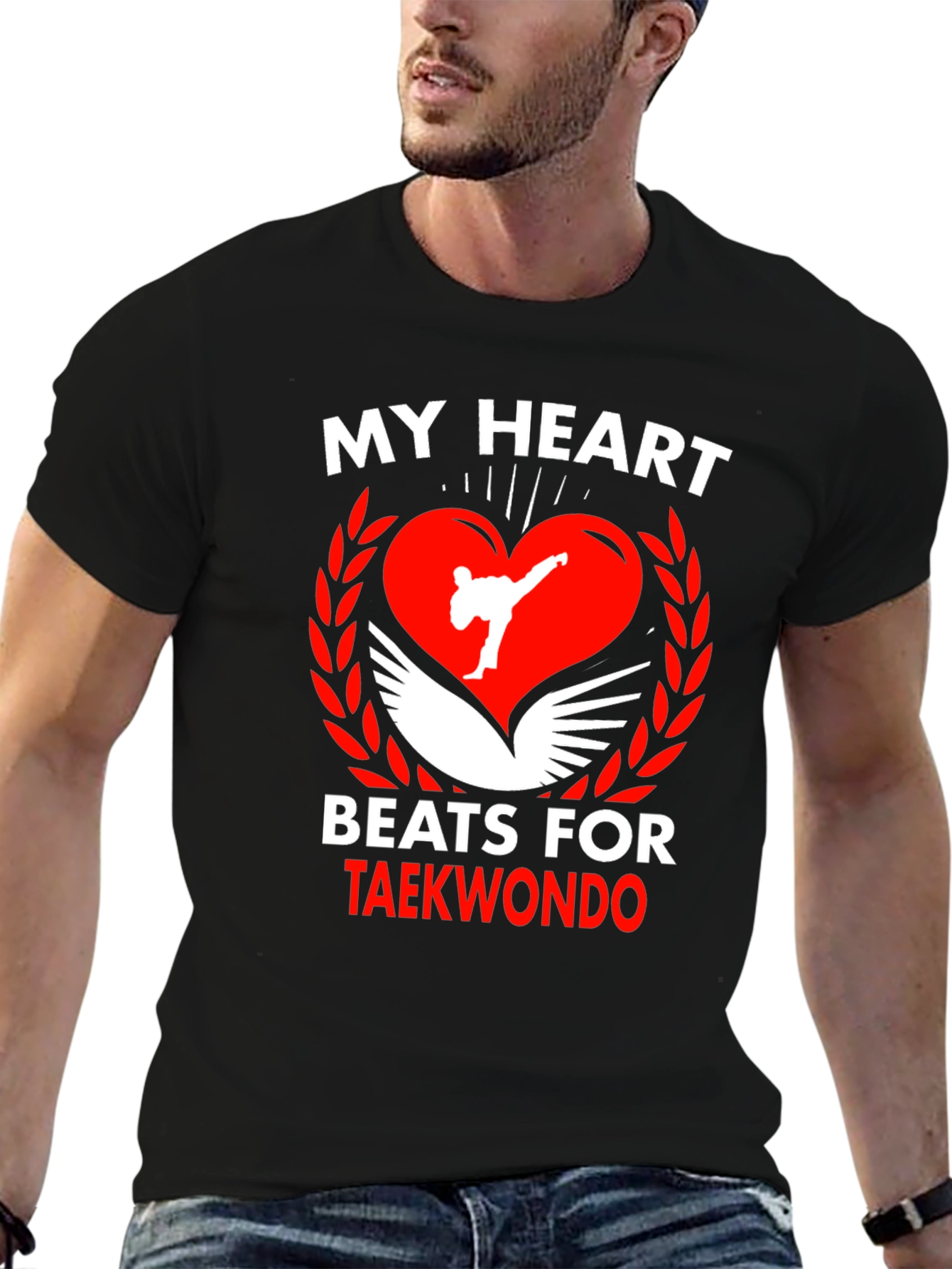 Taekwondo Heartbeat T-Shirt Martial Arts Tee