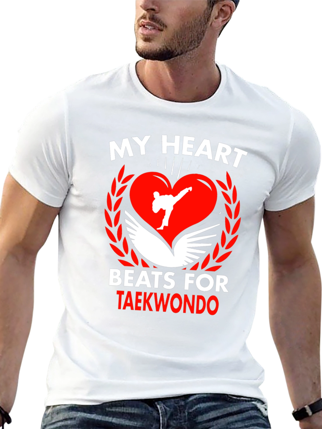 Taekwondo Heartbeat T-Shirt Martial Arts Tee