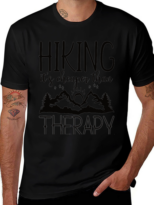 Hiking is Cheaper Than Therapy Graphic T-Shirt