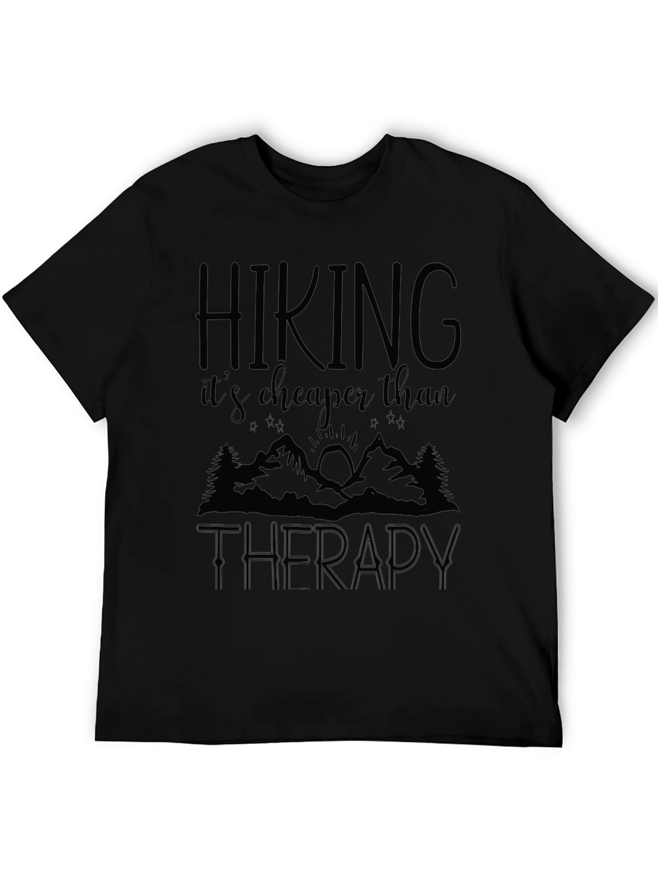 Hiking is Cheaper Than Therapy Graphic T-Shirt