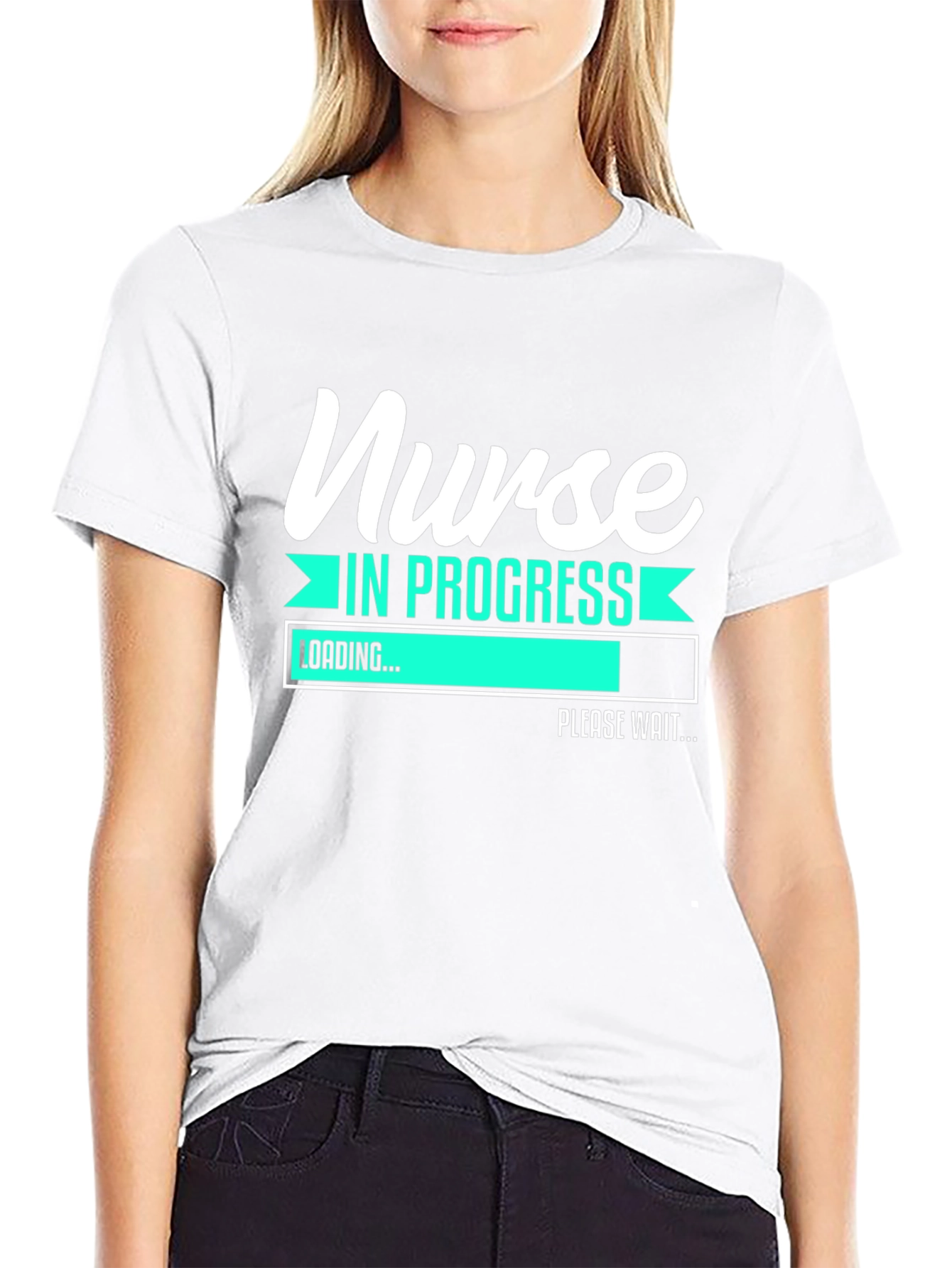 Nurse in Progress T-Shirt - Funny Loading Bar Design