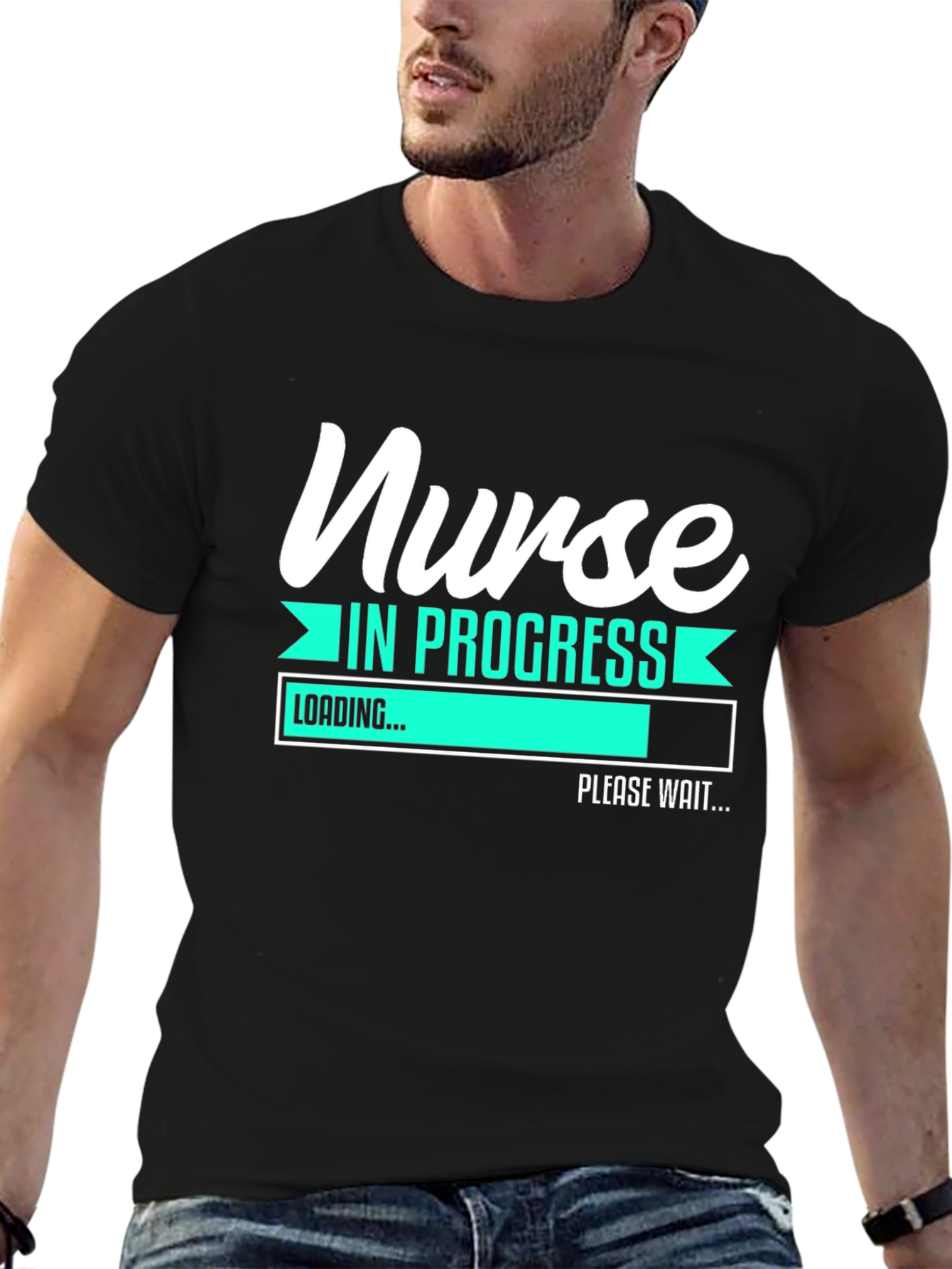 Nurse in Progress T-Shirt - Funny Loading Bar Design