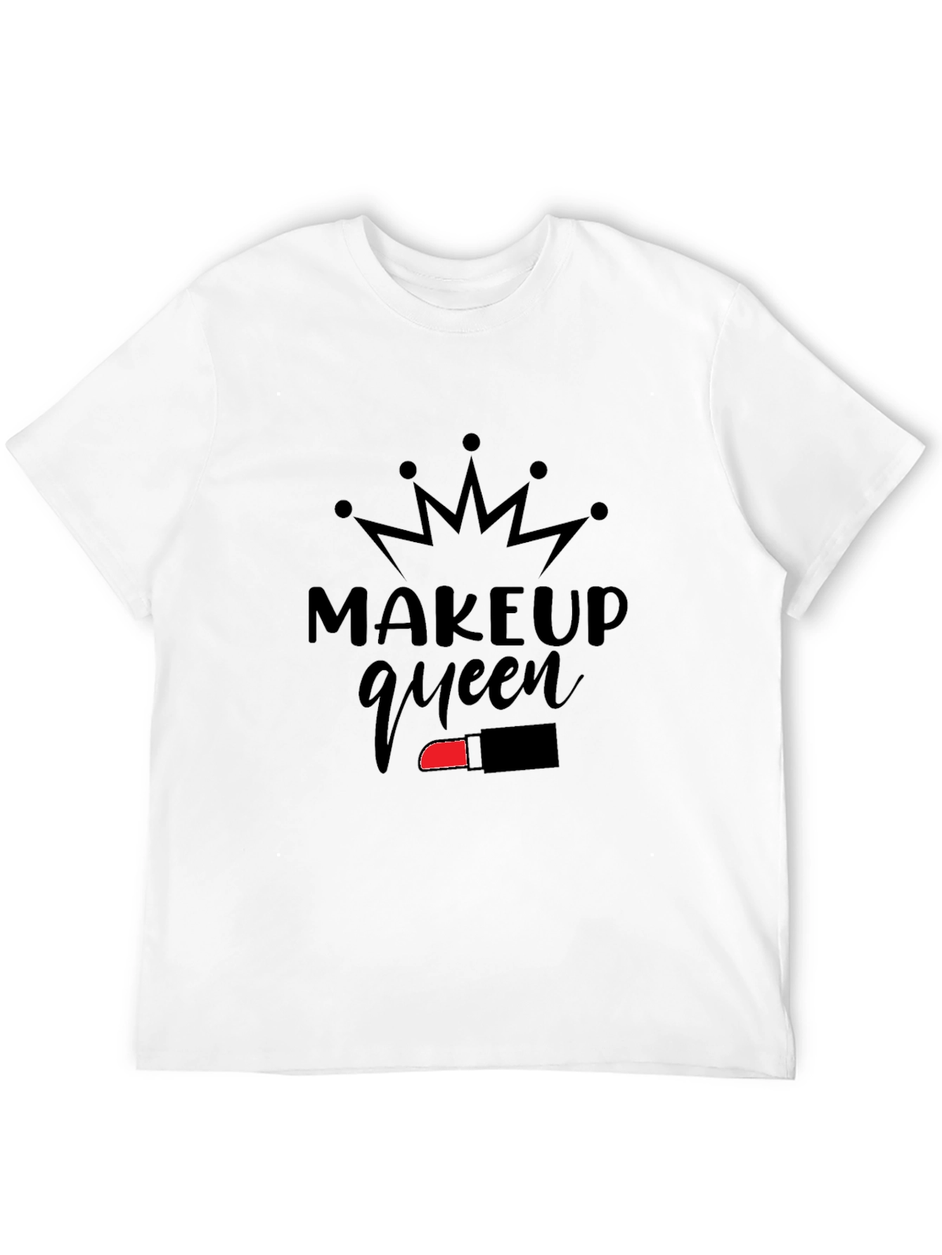 Makeup Queen Graphic Tee - Black Cotton Shirt