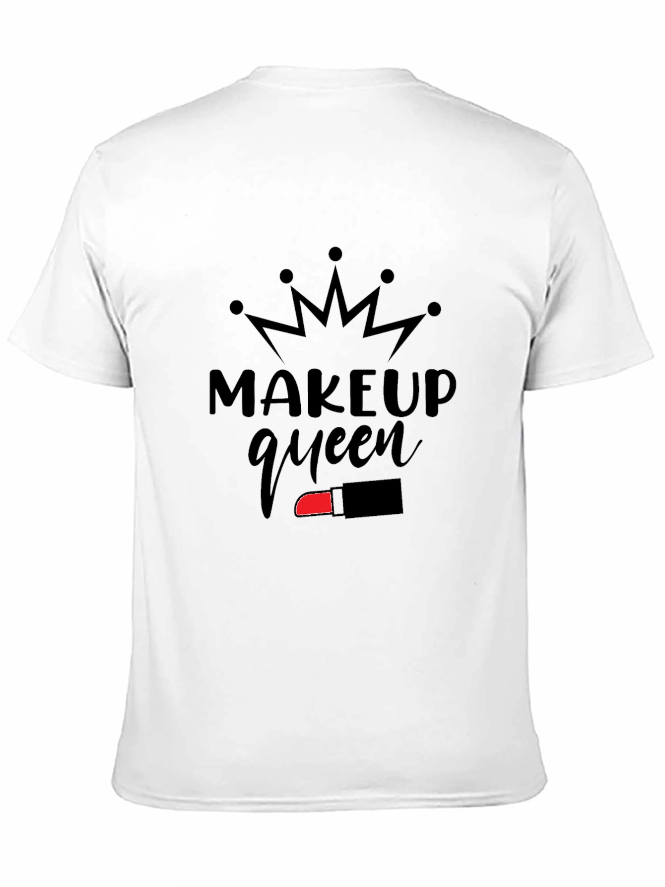 Makeup Queen Graphic Tee - Black Cotton Shirt