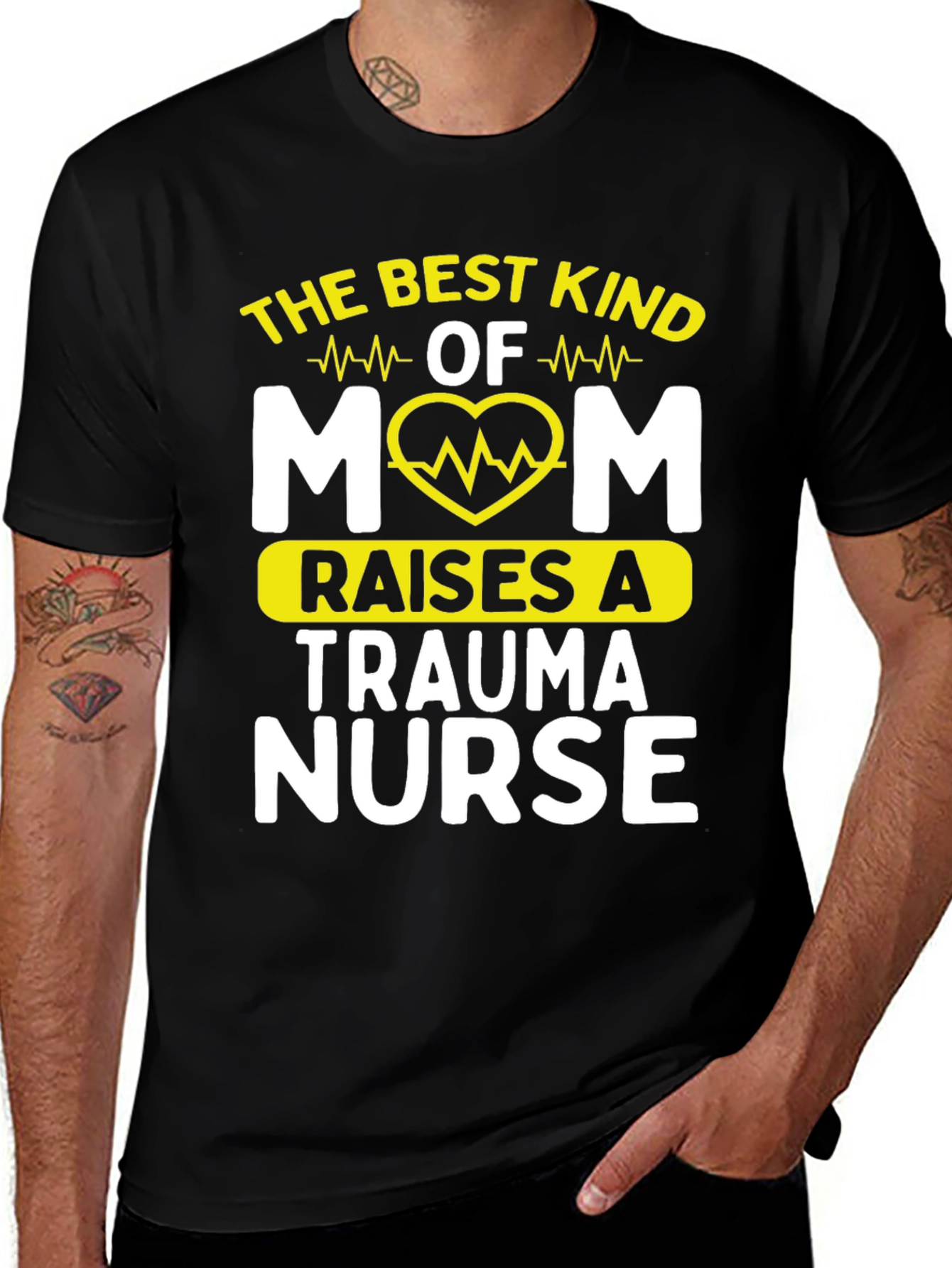 Best Mom Raises A Trauma Nurse Graphic T-Shirt