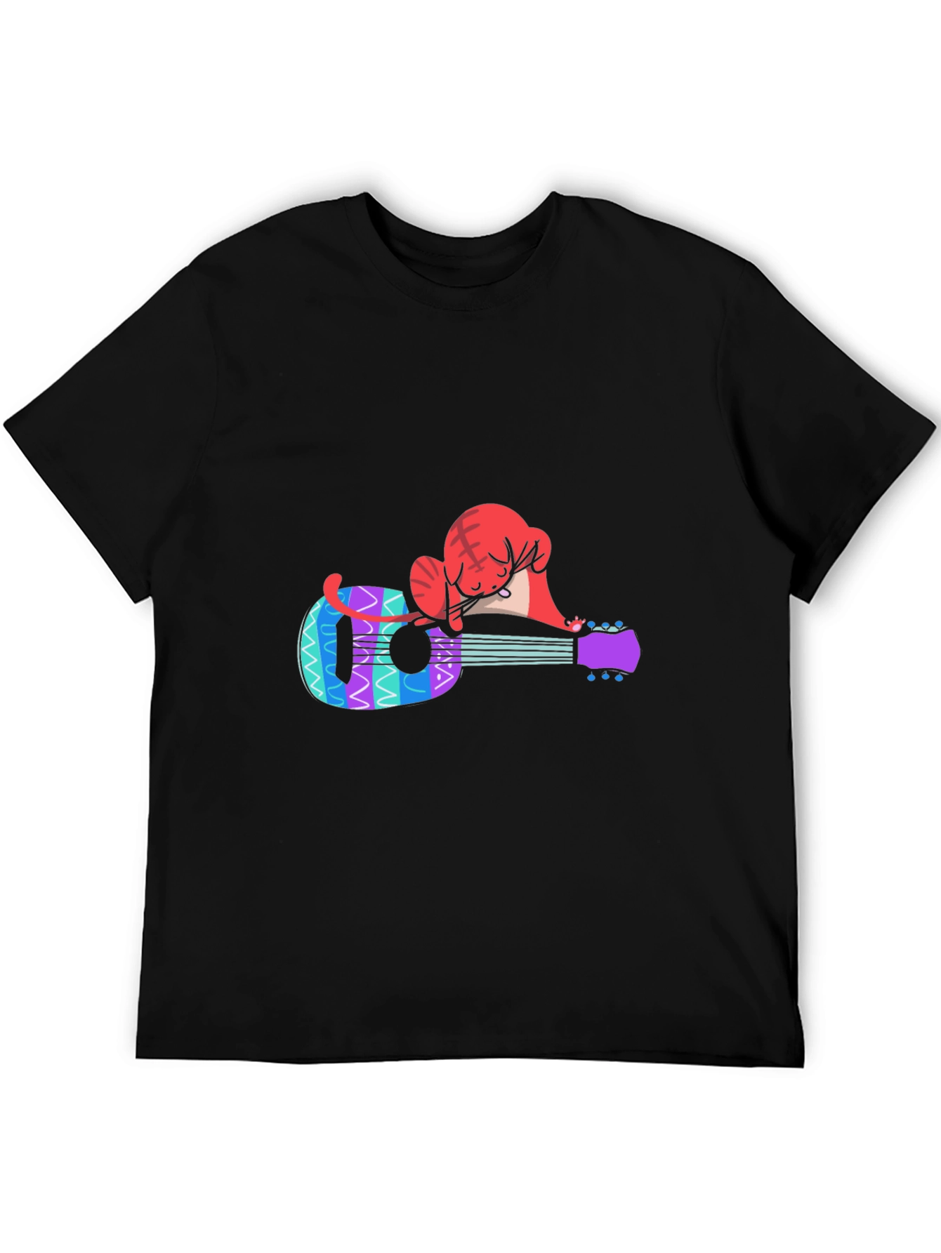 Cat Nap Ukulele T-Shirt - Music Lover Tee