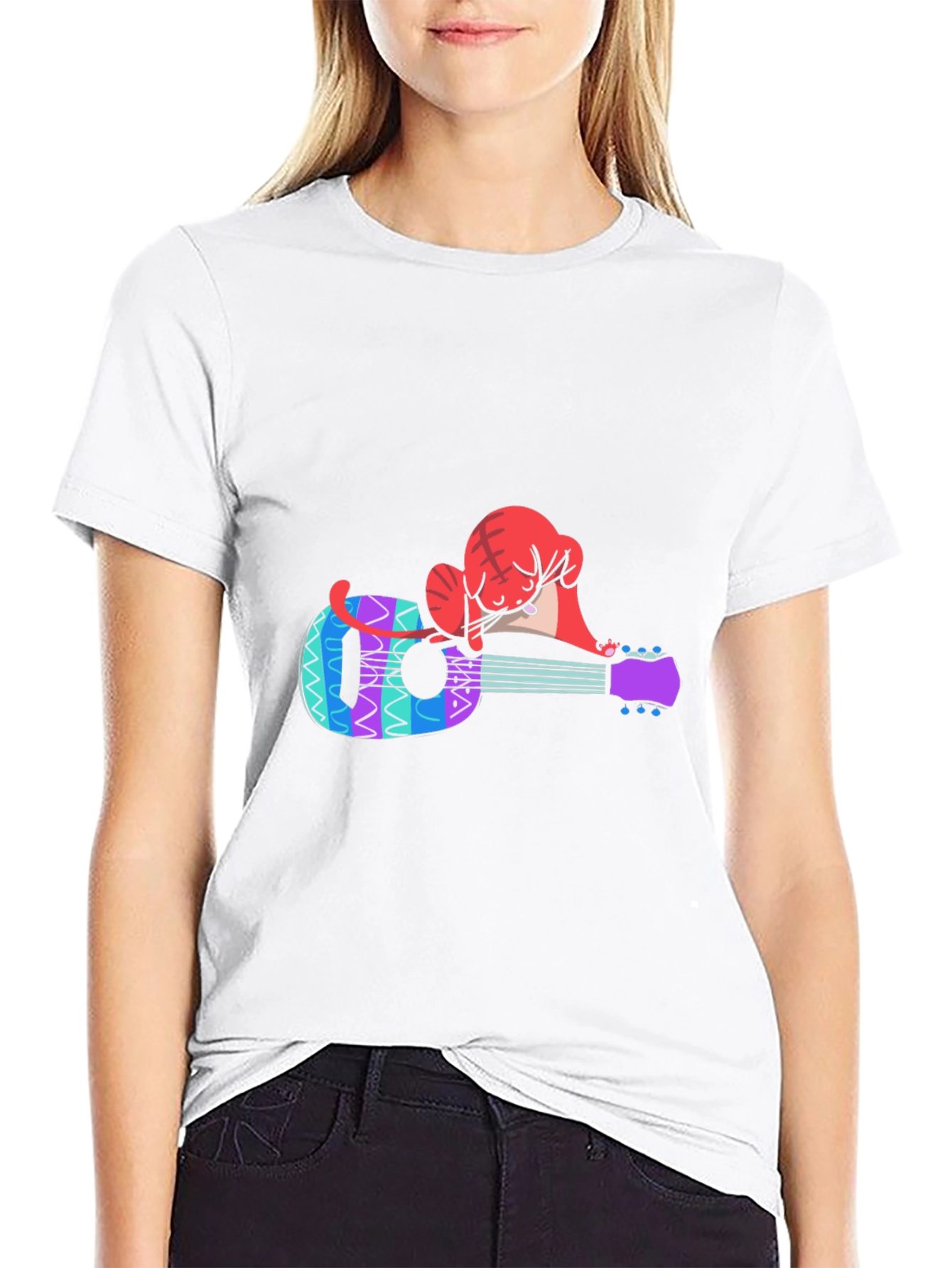 Cat Nap Ukulele T-Shirt - Music Lover Tee