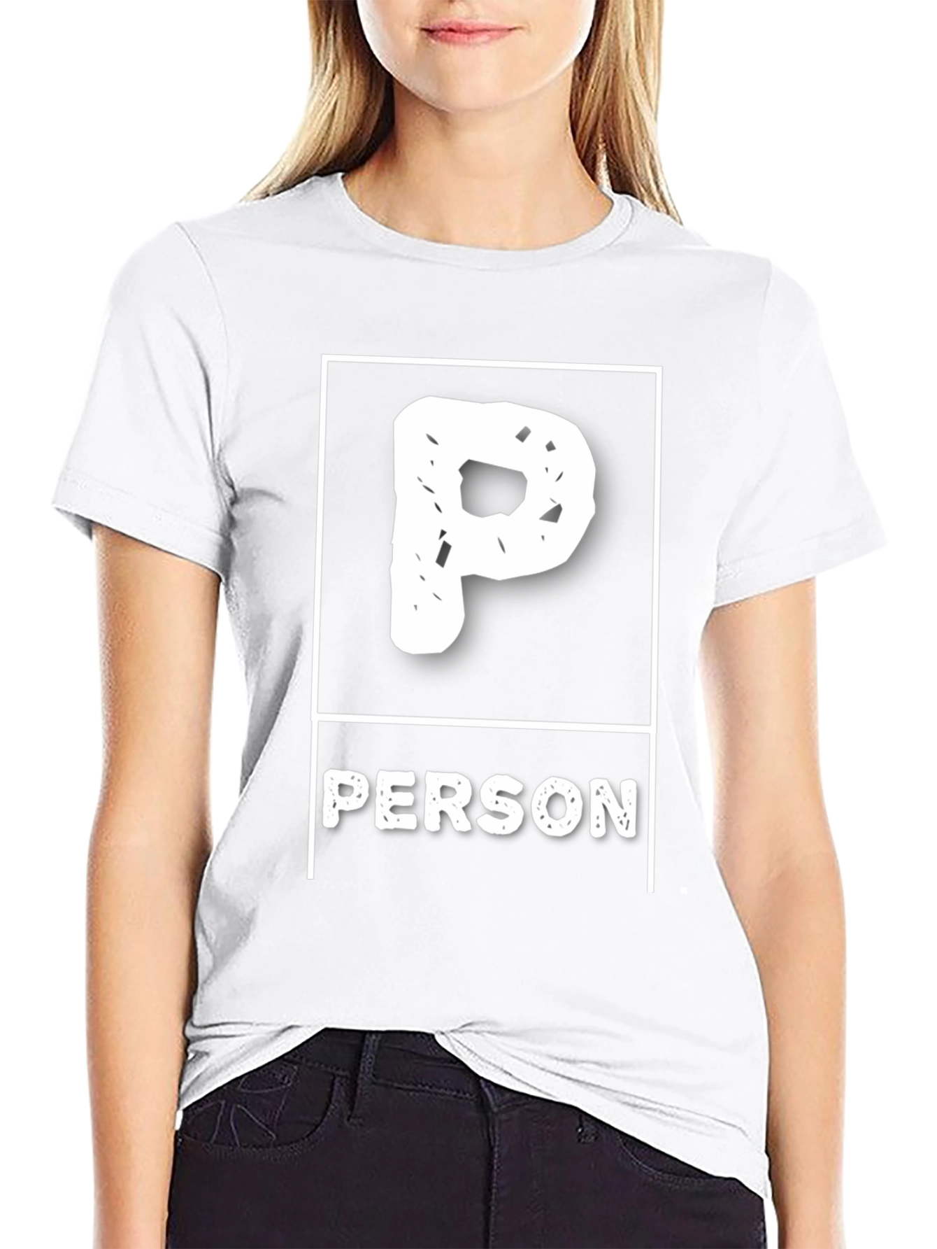 Funny P Person Graphic T-Shirt