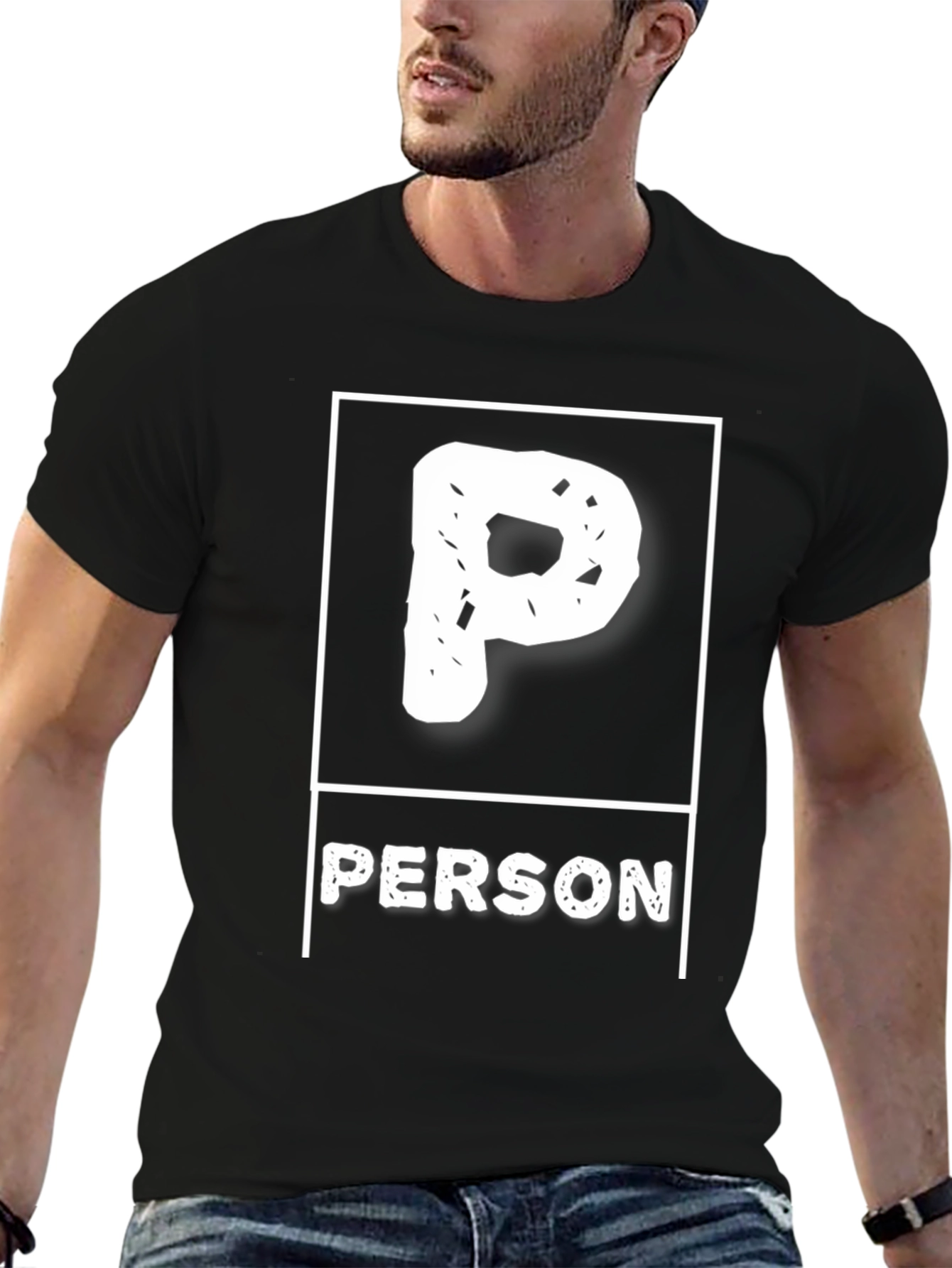 Funny P Person Graphic T-Shirt