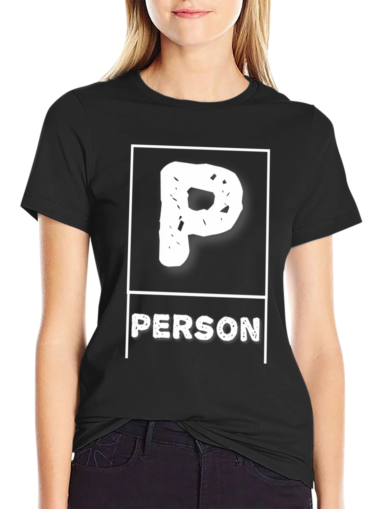Funny P Person Graphic T-Shirt