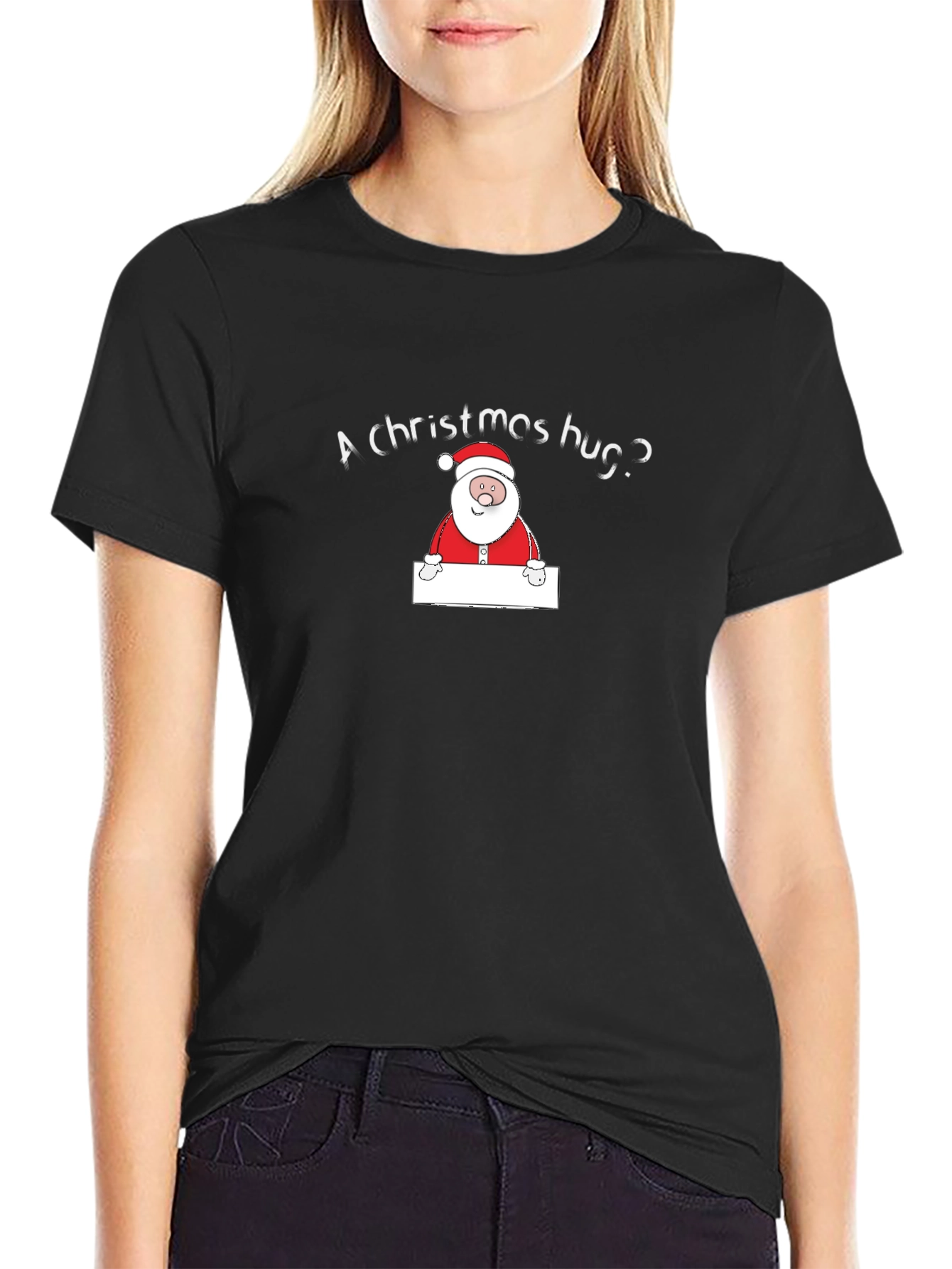 Christmas Hug Santa Graphic T-Shirt