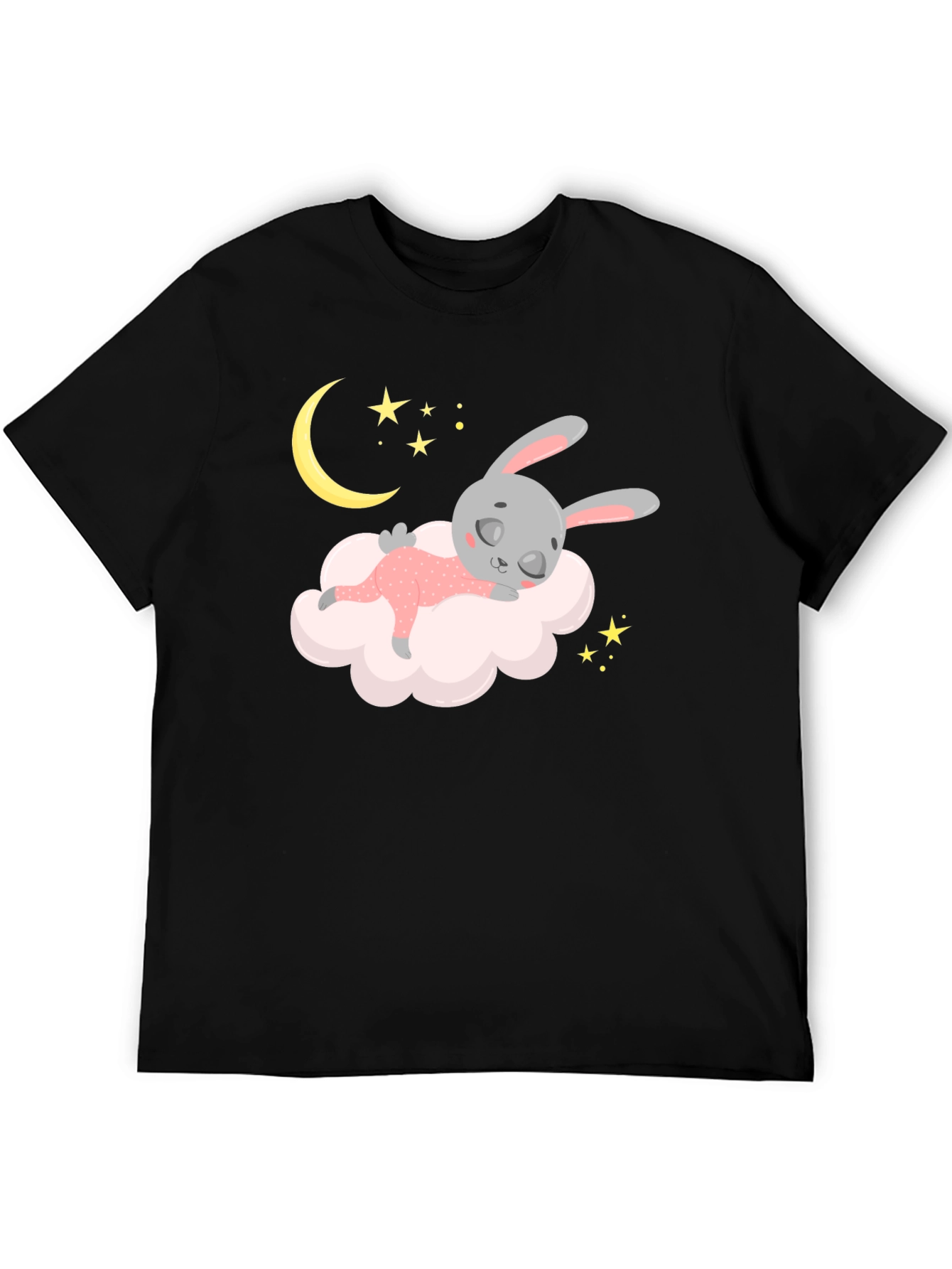 Dreamy Bunny Black T-Shirt