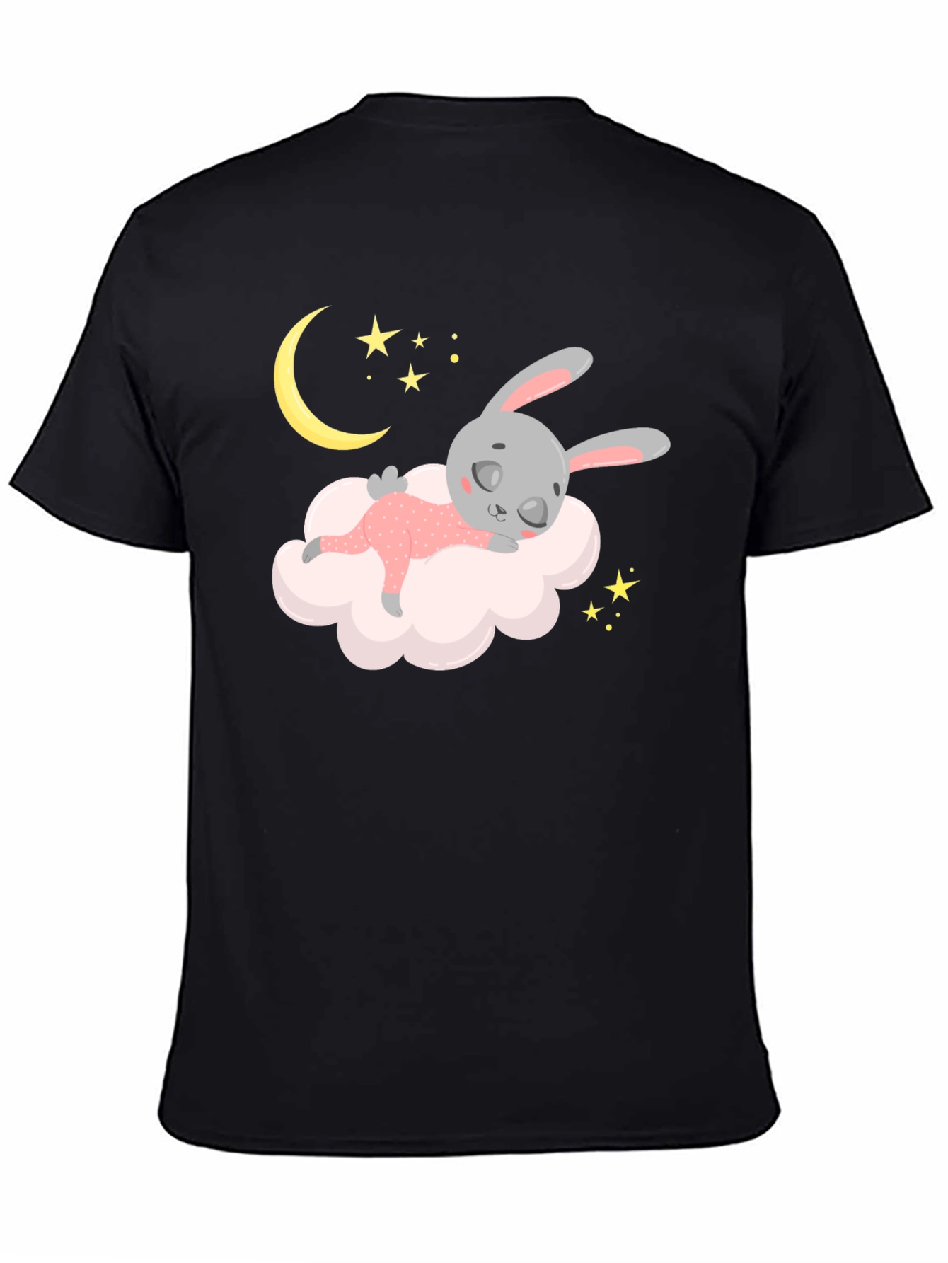 Dreamy Bunny Black T-Shirt