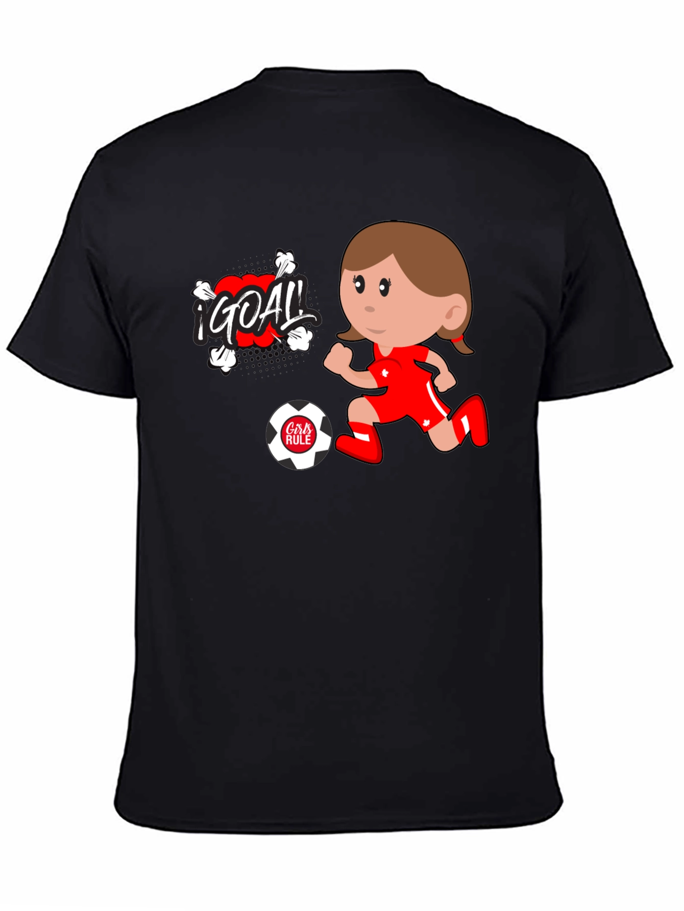 Girls Rule Soccer Graphic T-Shirt