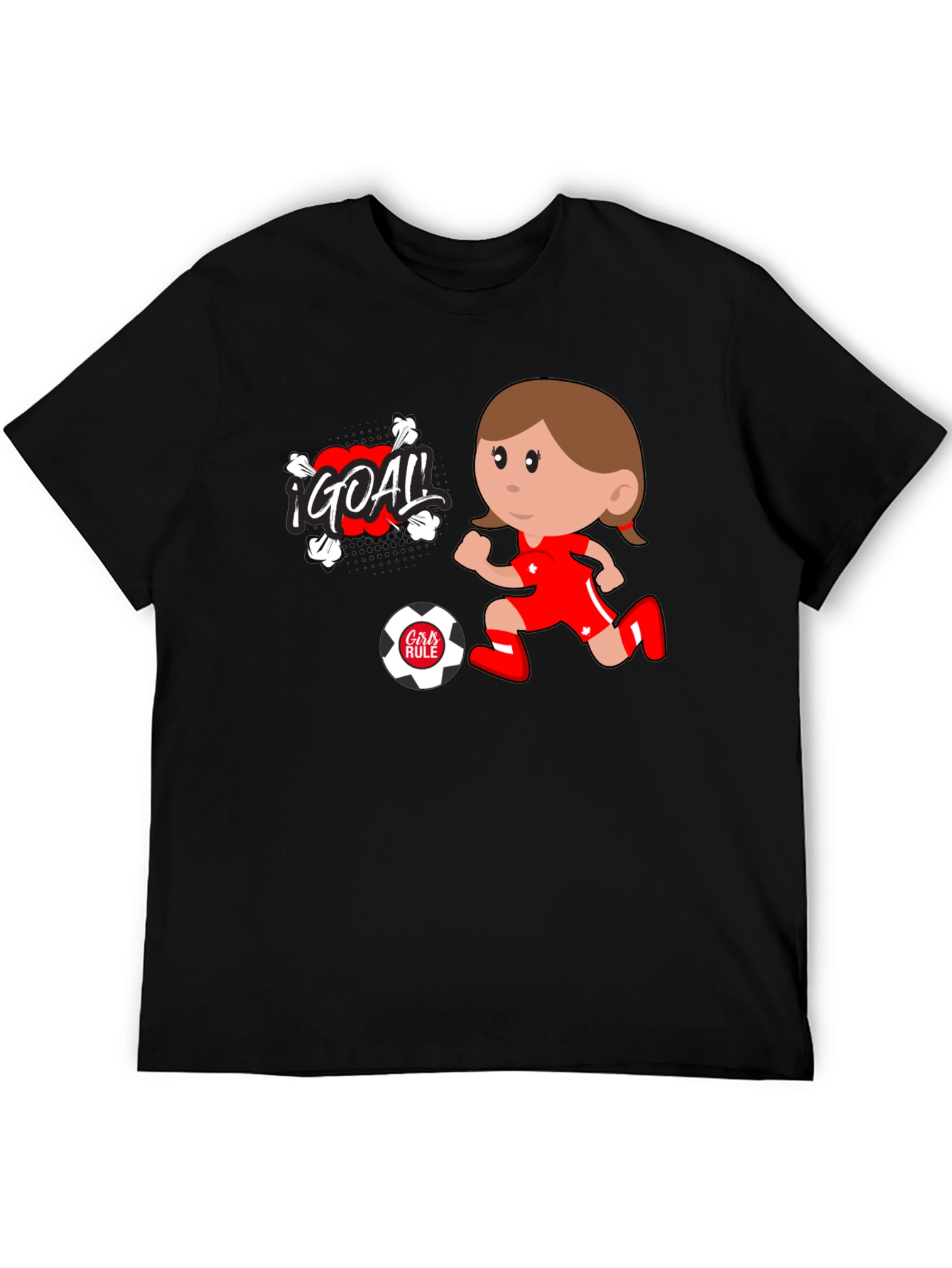 Girls Rule Soccer Graphic T-Shirt