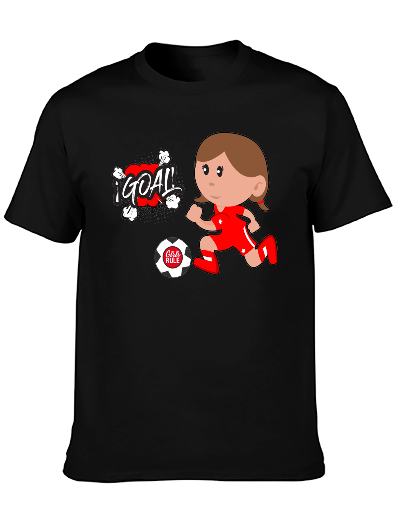 Girls Rule Soccer Graphic T-Shirt