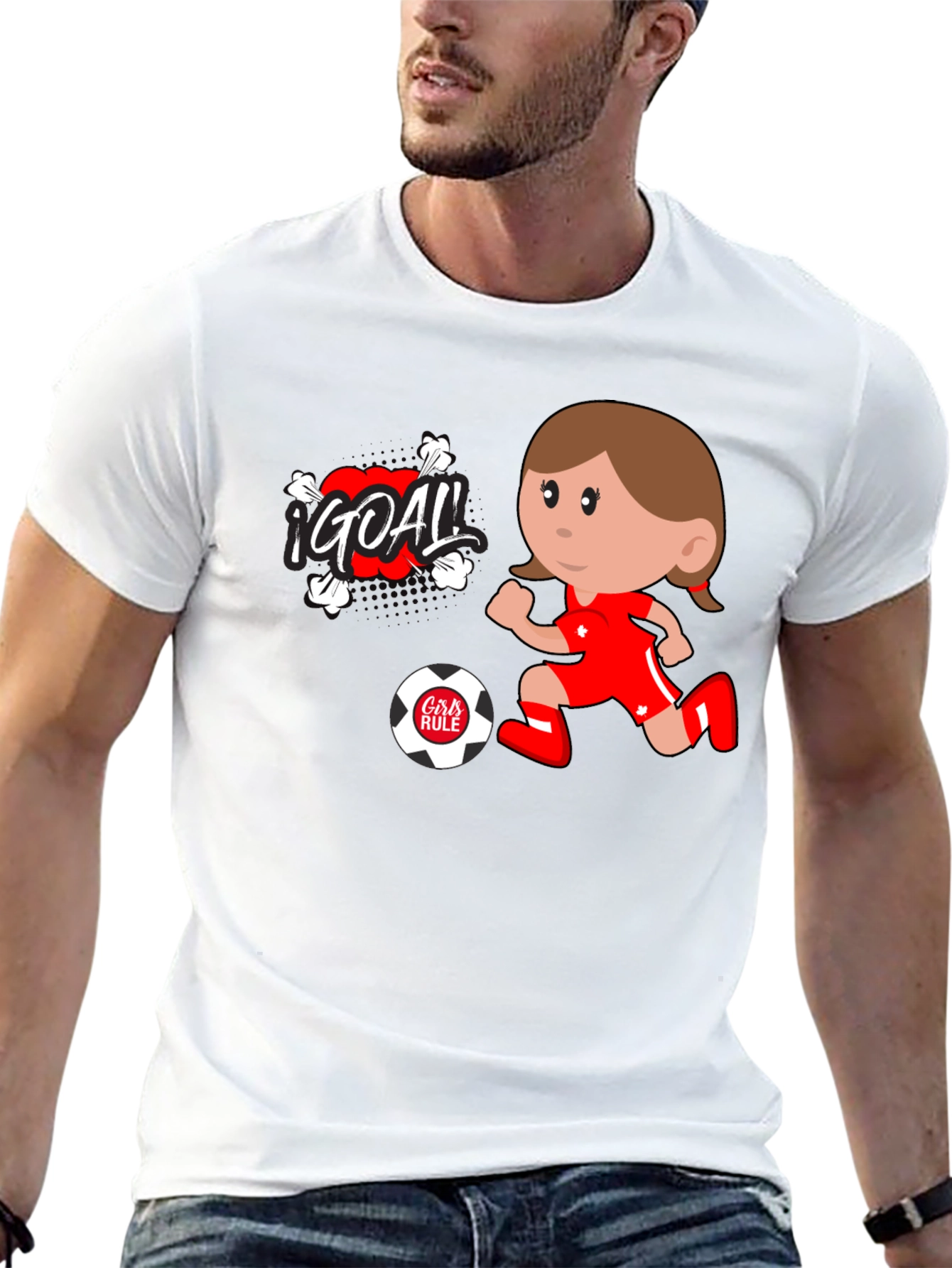Girls Rule Soccer Graphic T-Shirt