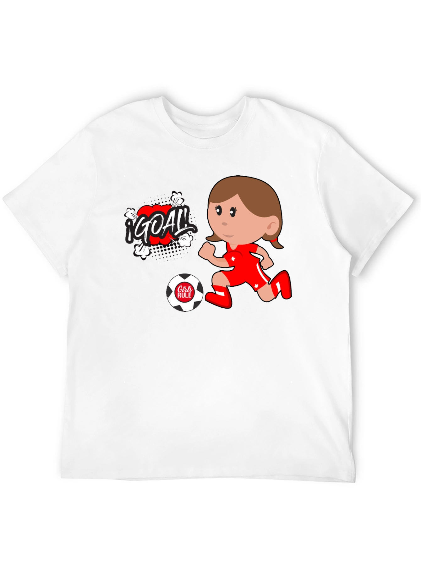 Girls Rule Soccer Graphic T-Shirt