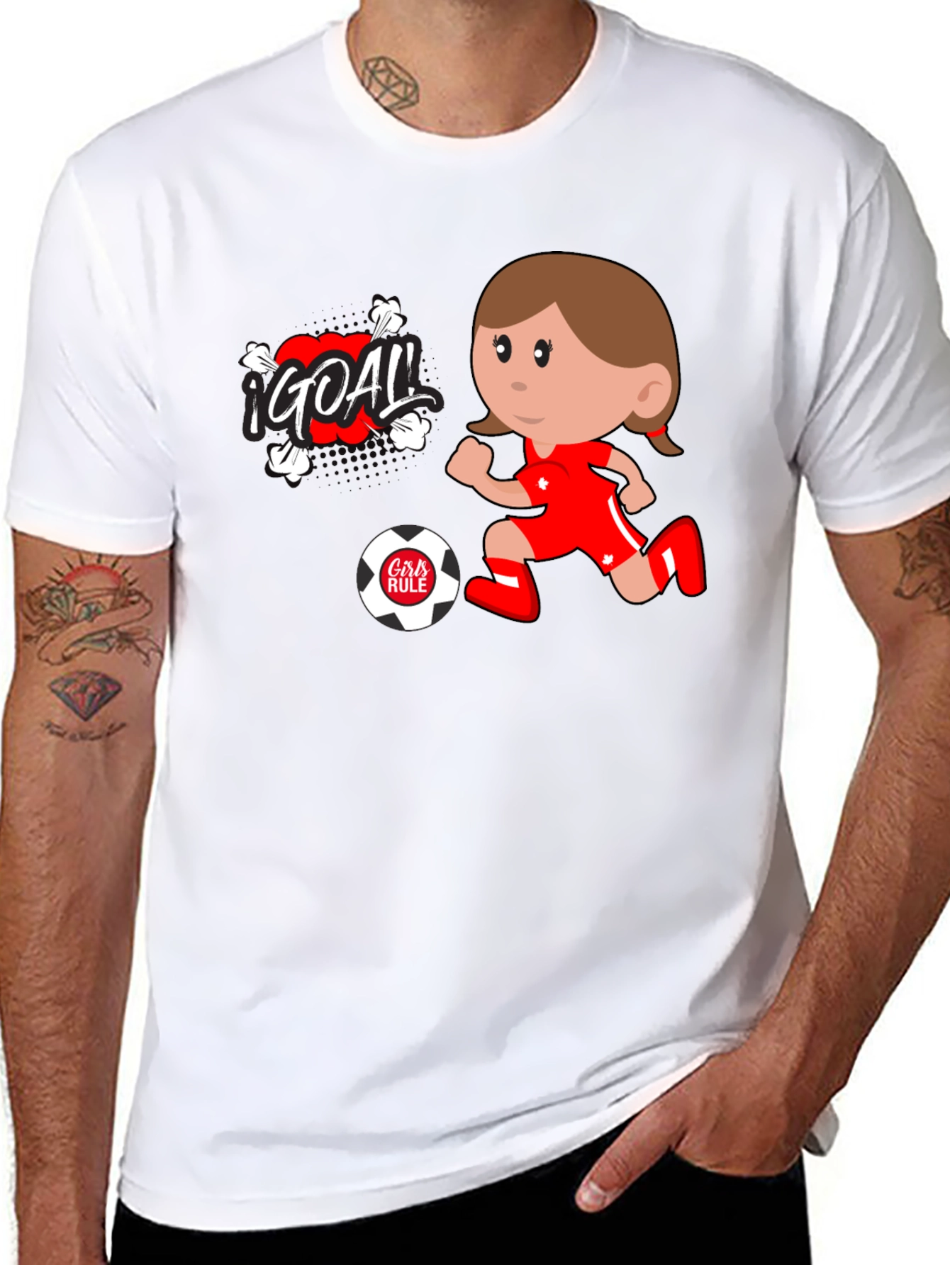 Girls Rule Soccer Graphic T-Shirt