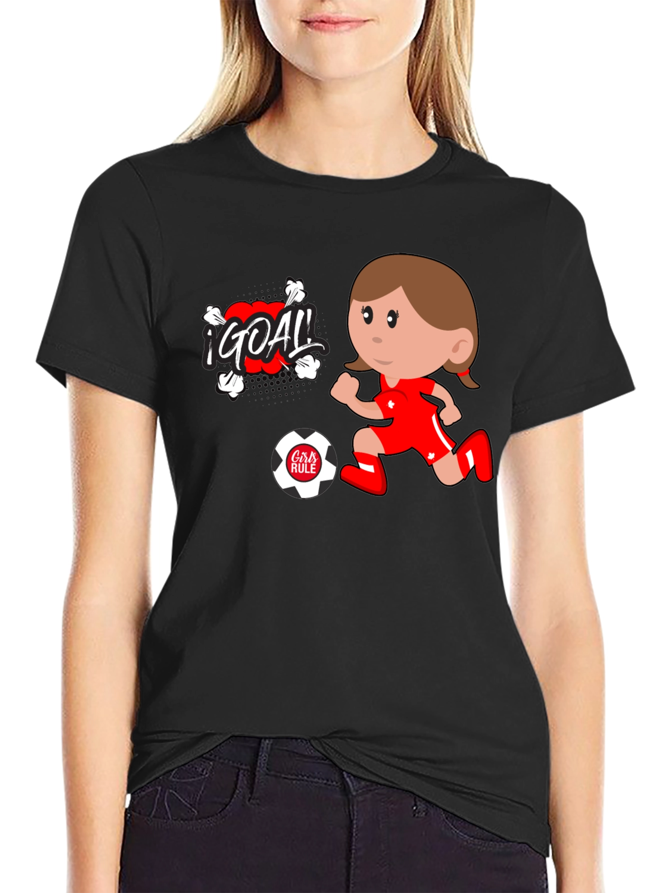 Girls Rule Soccer Graphic T-Shirt