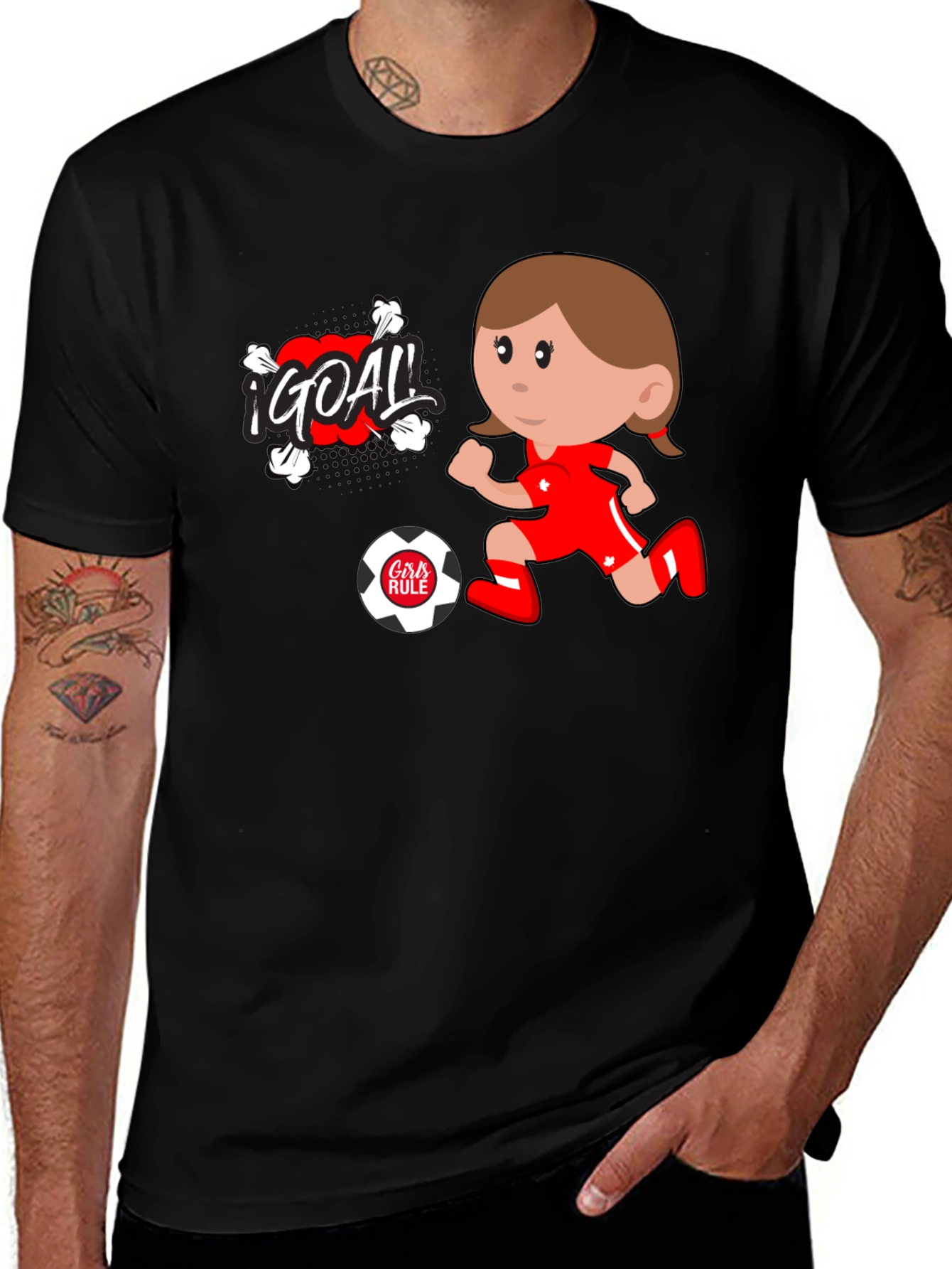 Girls Rule Soccer Graphic T-Shirt