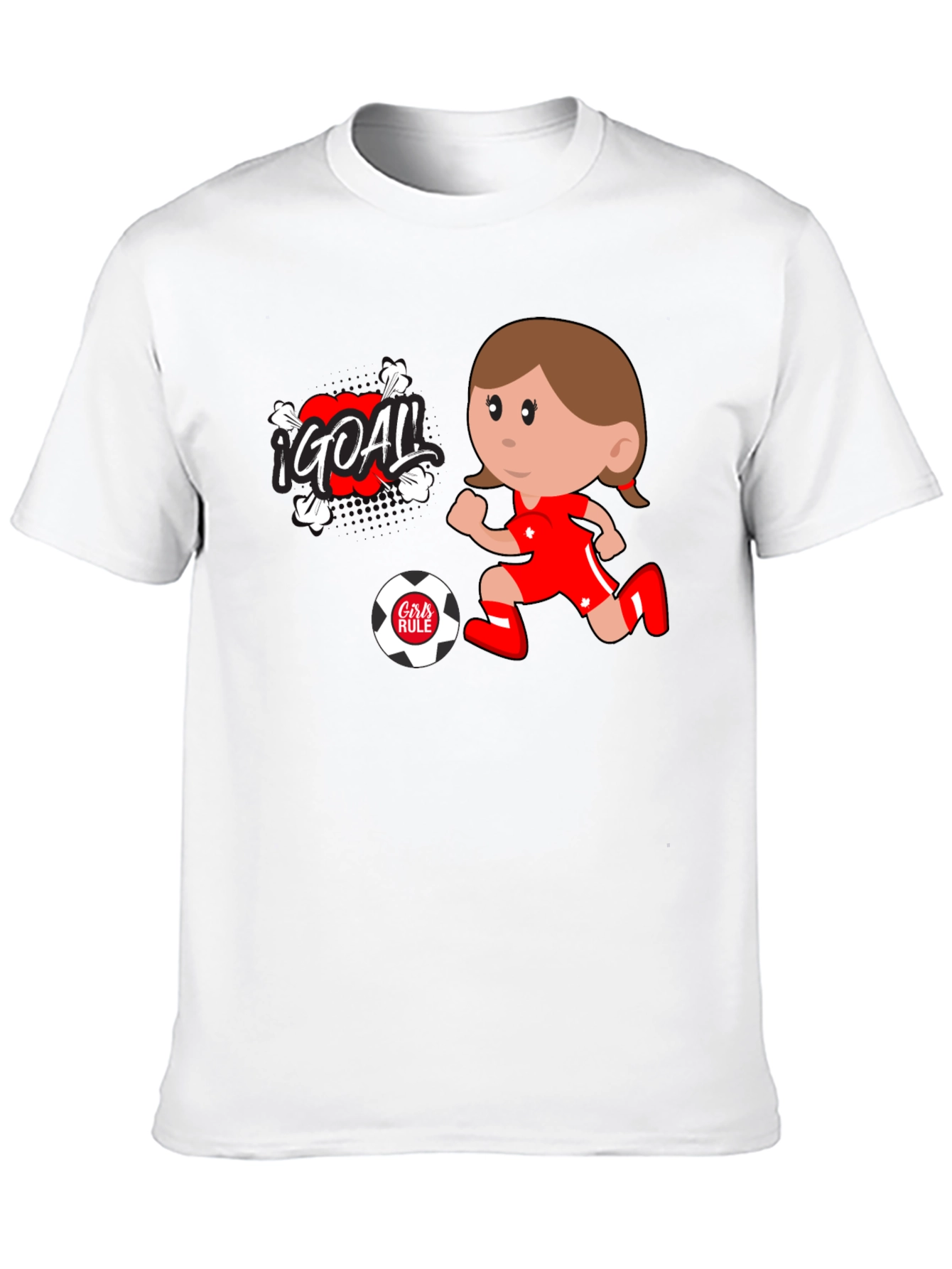 Girls Rule Soccer Graphic T-Shirt