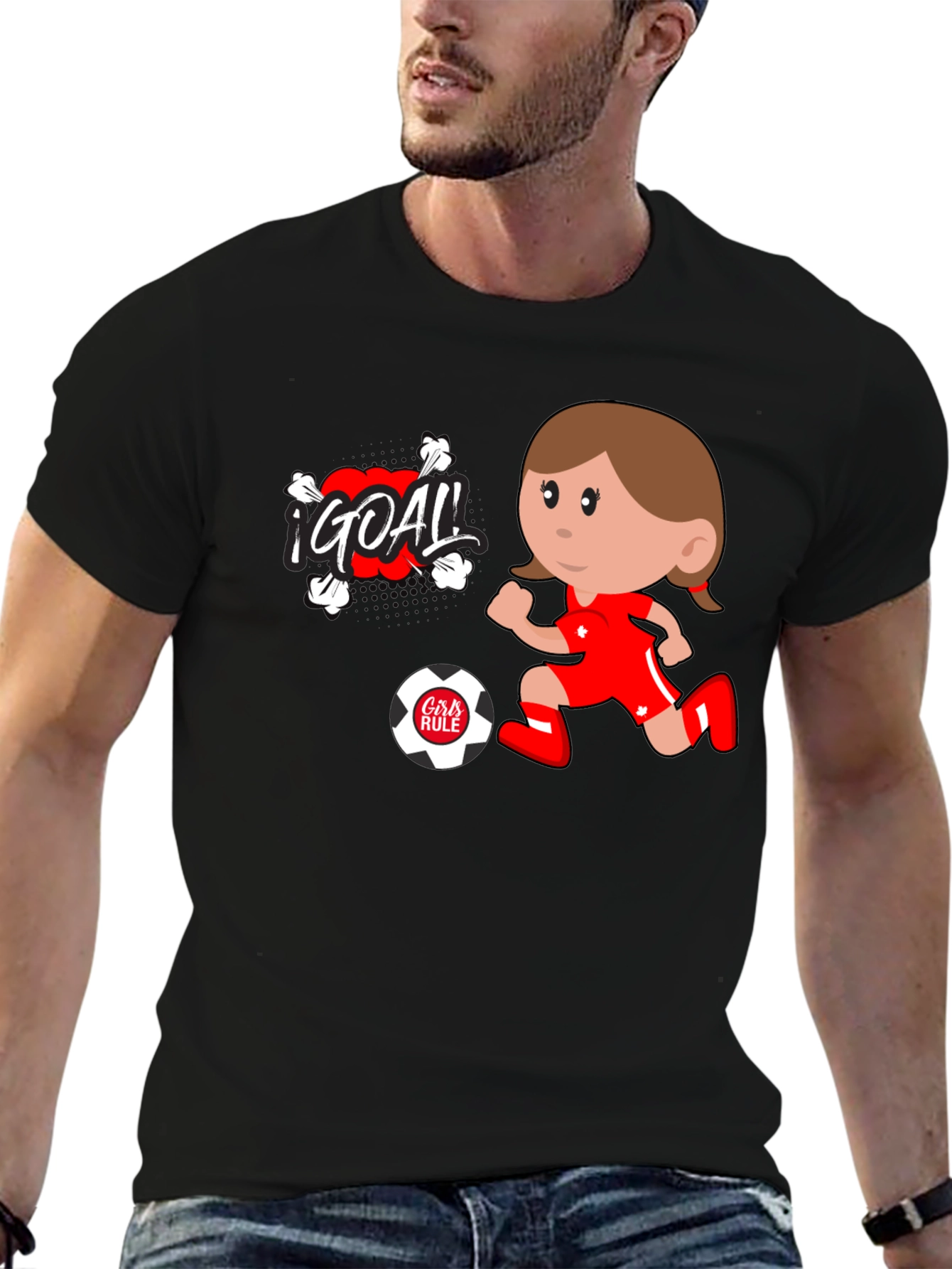 Girls Rule Soccer Graphic T-Shirt