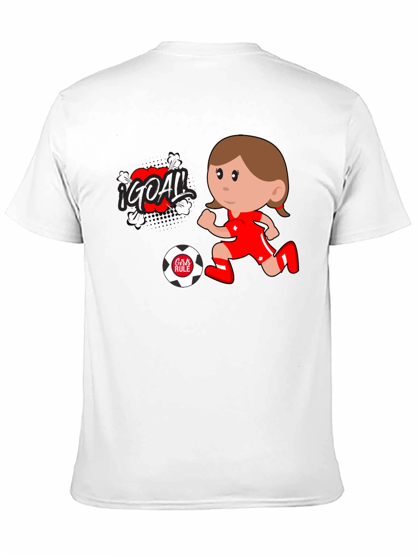 Girls Rule Soccer Graphic T-Shirt