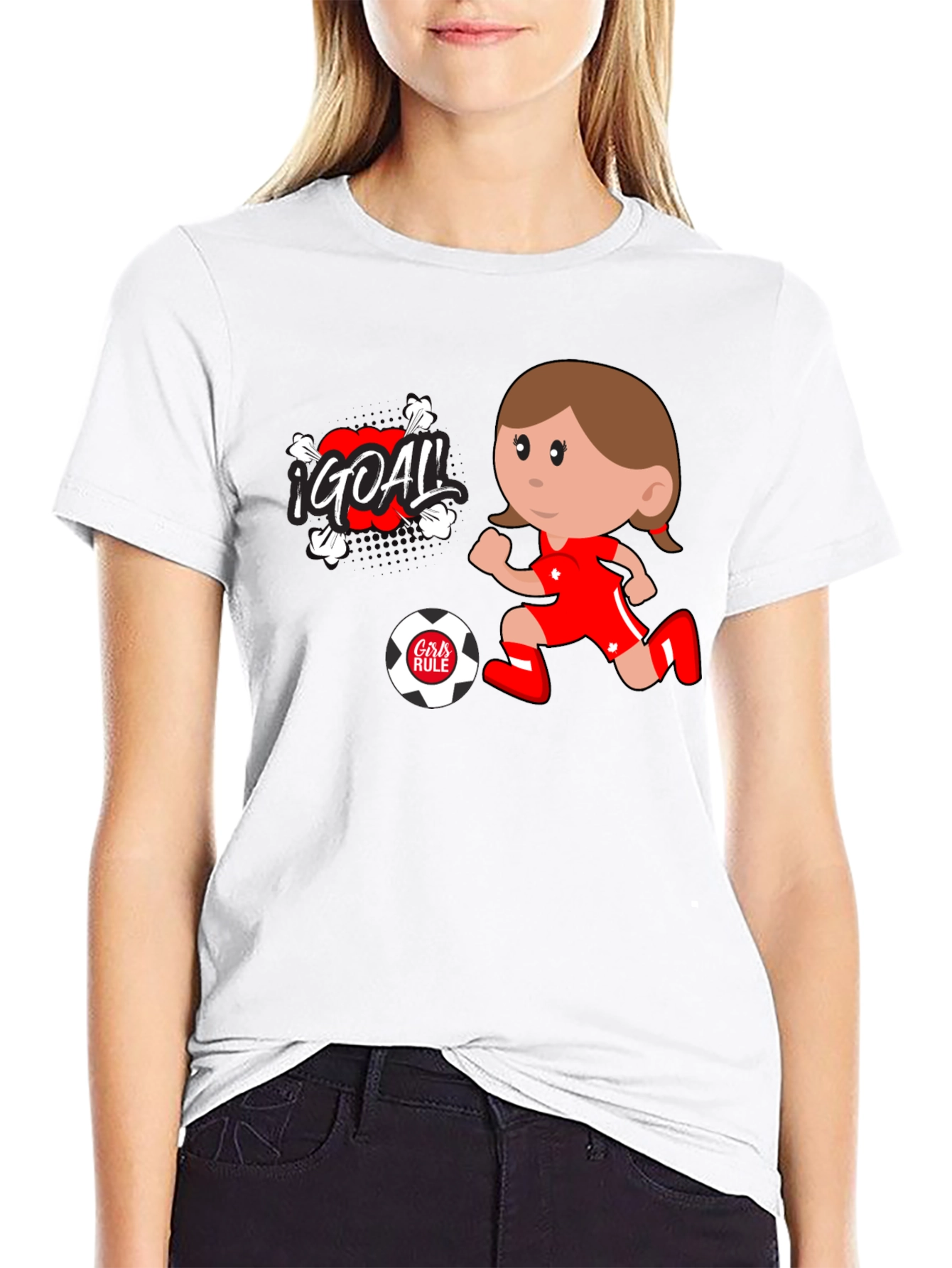 Girls Rule Soccer Graphic T-Shirt