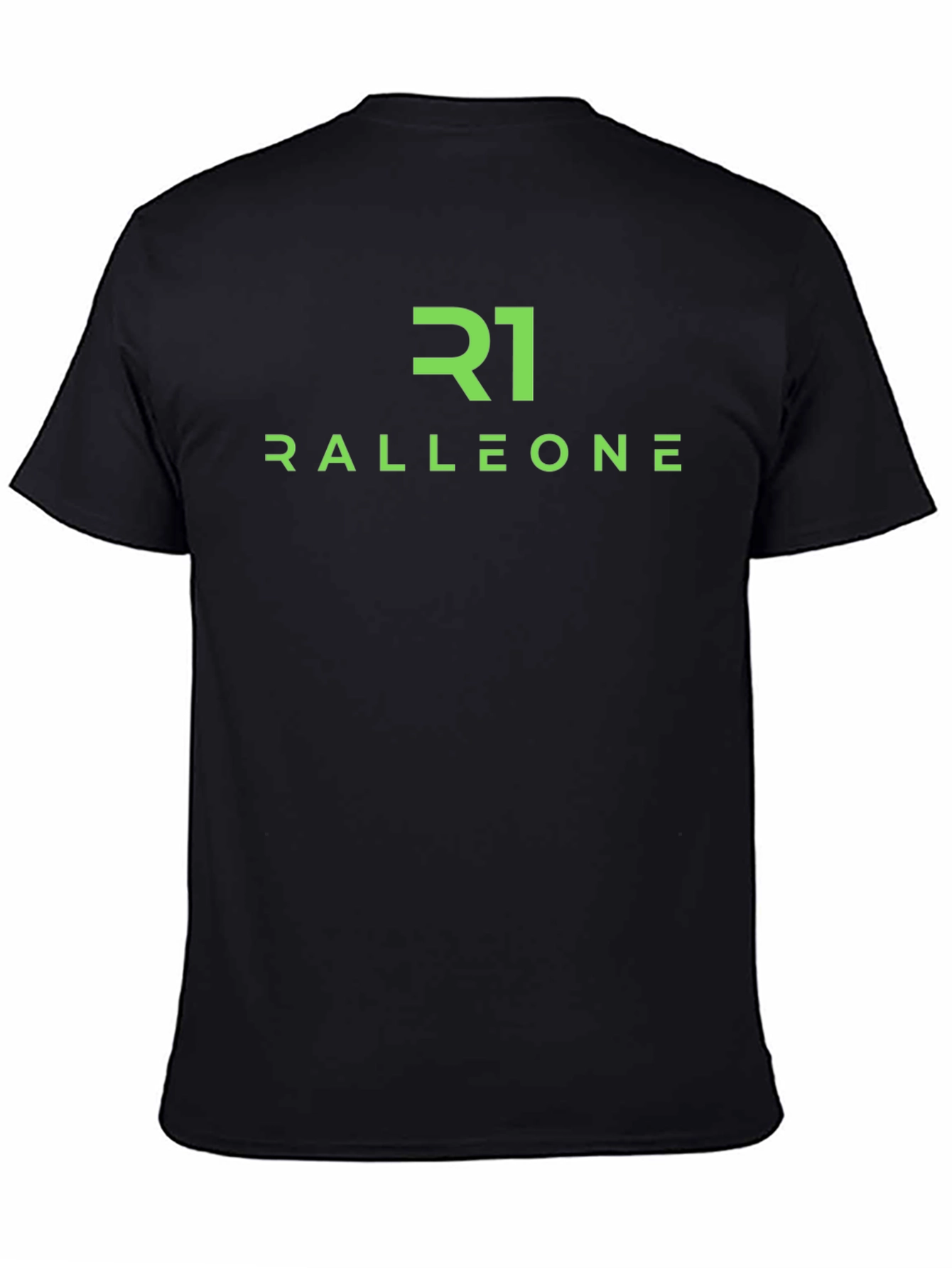 Ralleone Black T-Shirt - Green Logo