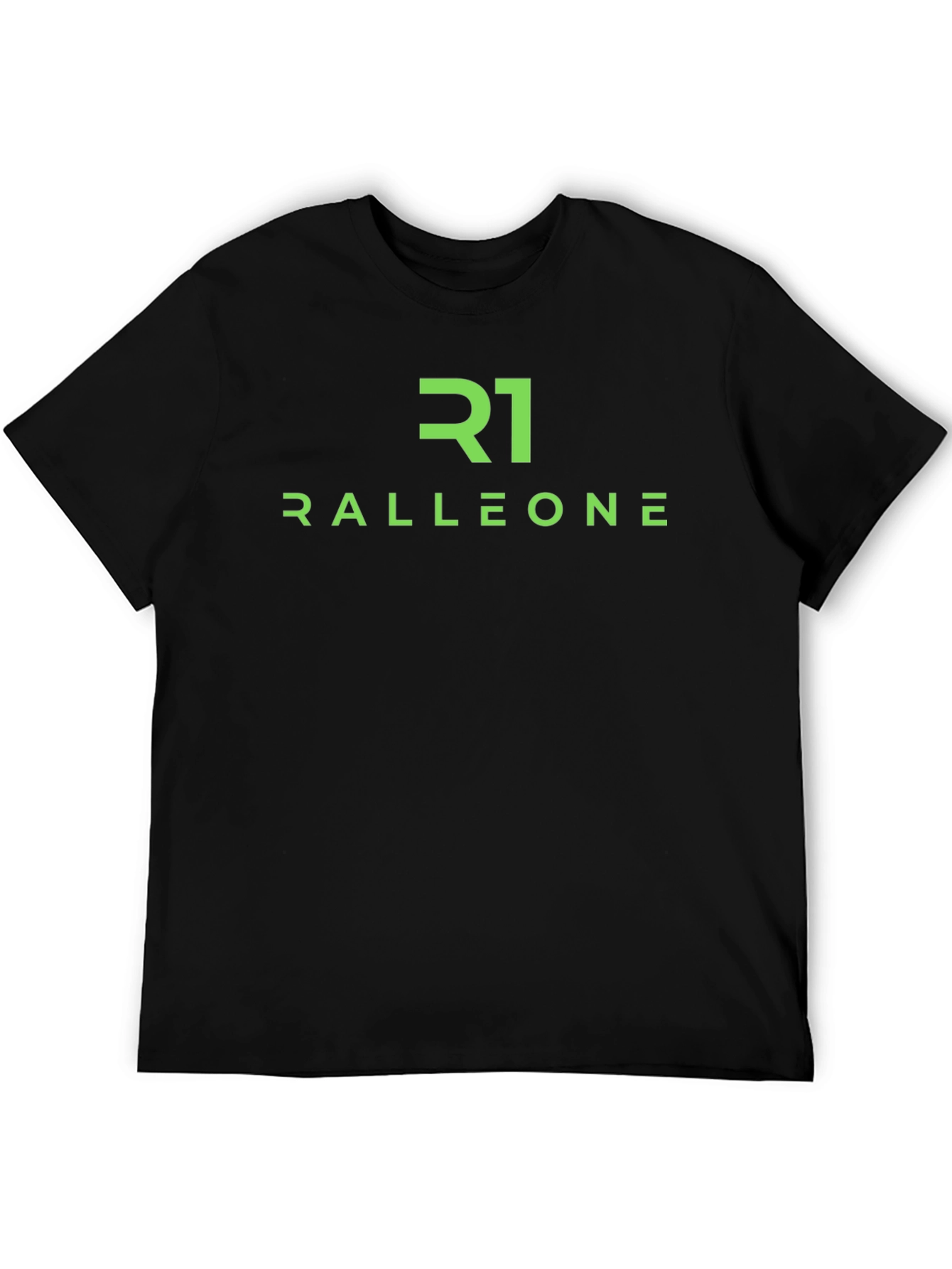 Ralleone Black T-Shirt - Green Logo