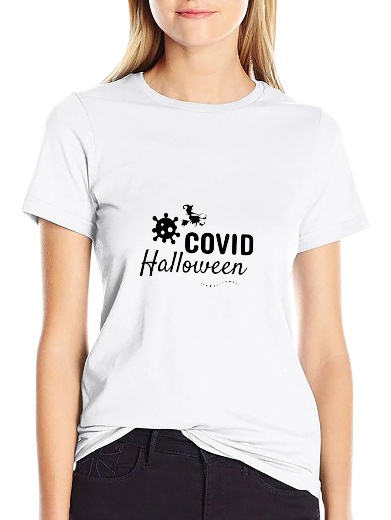 COVID Halloween Black T-Shirt