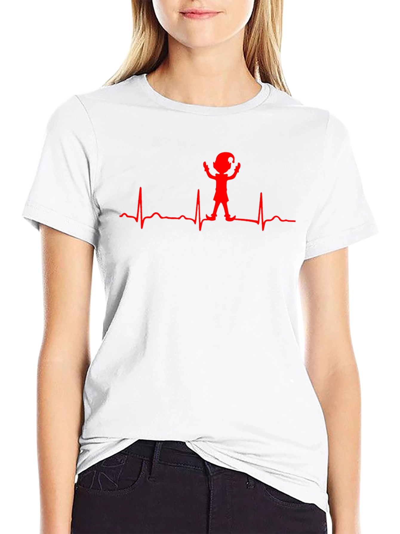 Elf Heartbeat T-Shirt - Black