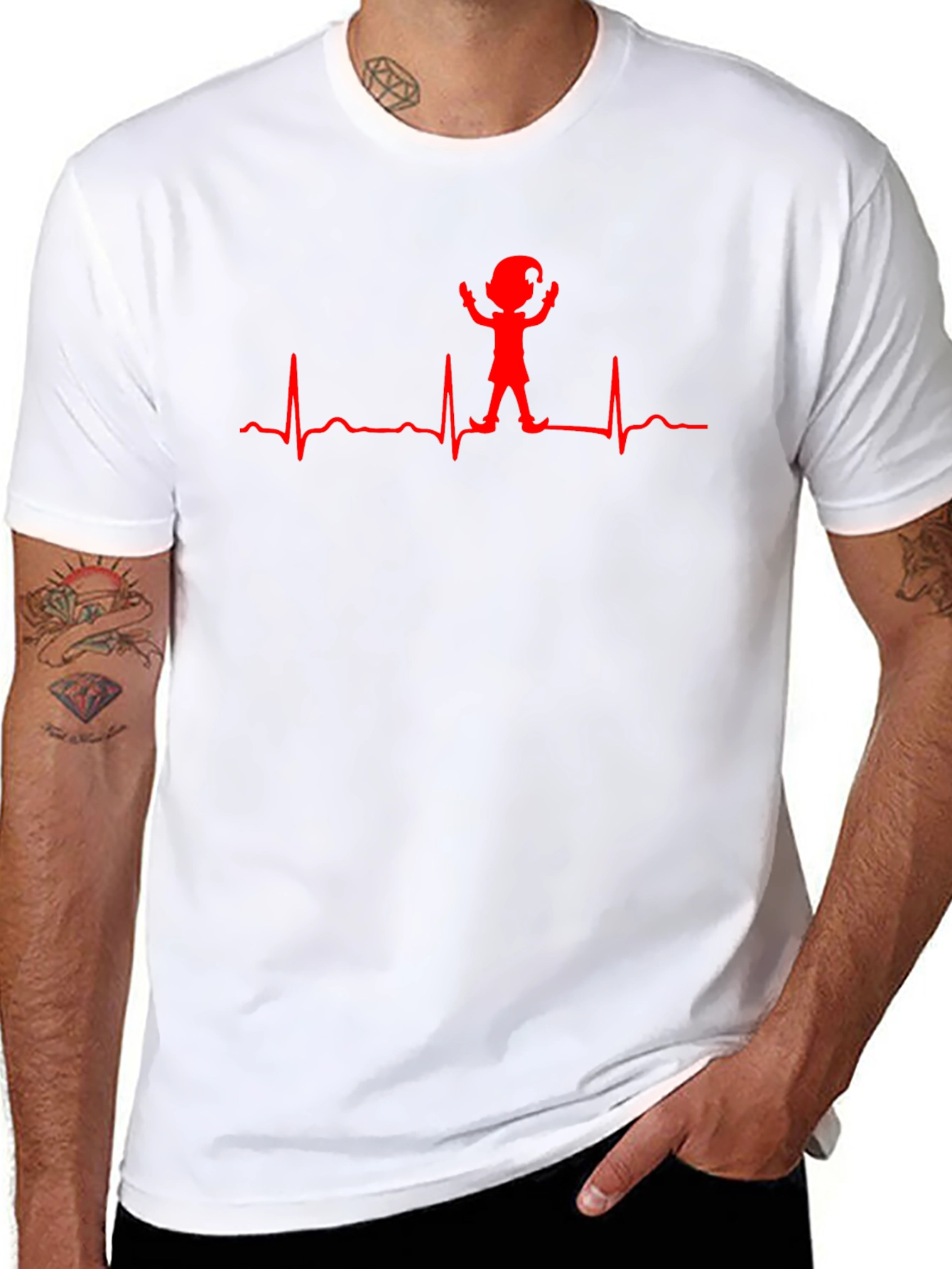 Elf Heartbeat T-Shirt - Black
