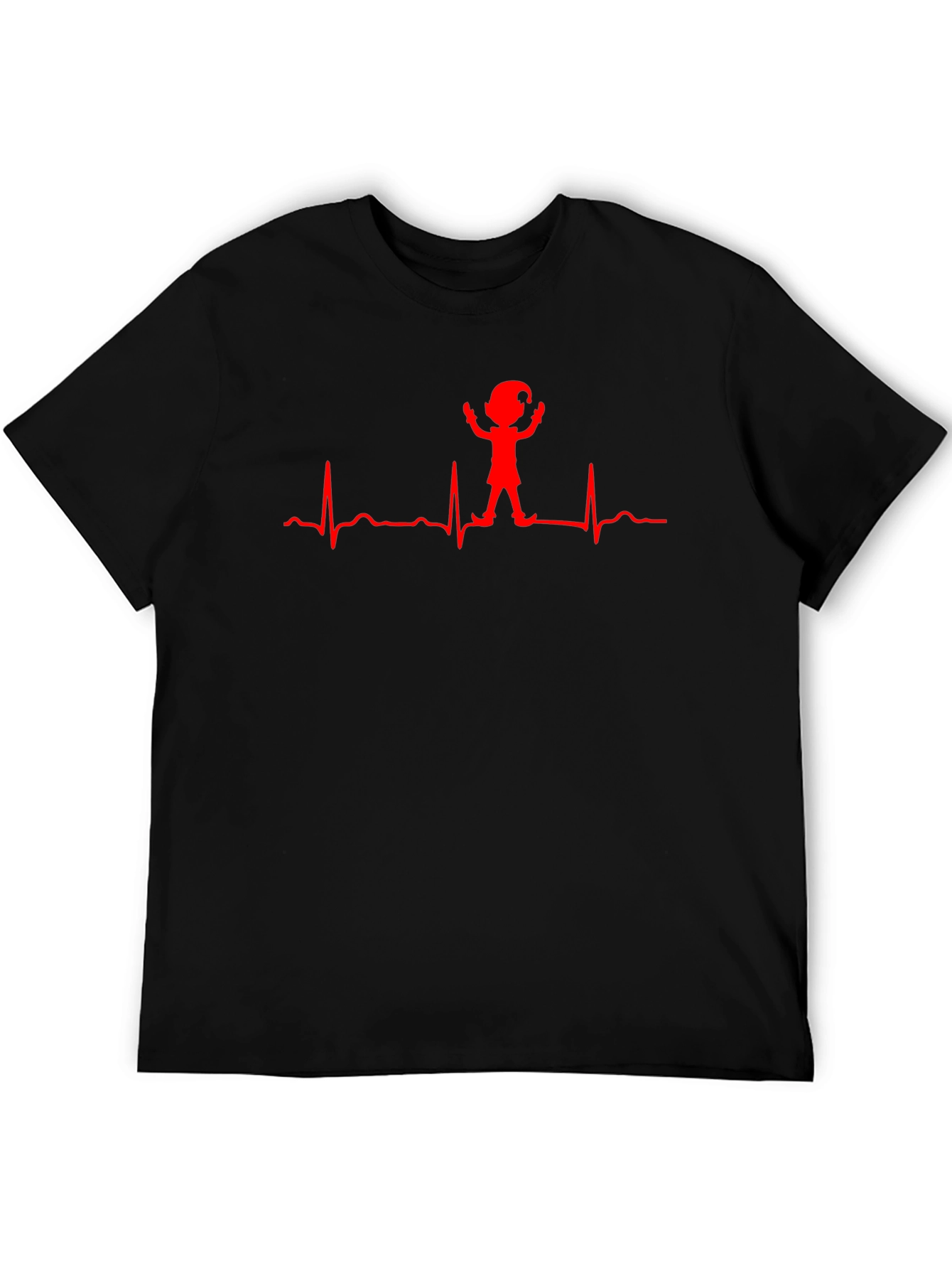 Elf Heartbeat T-Shirt - Black