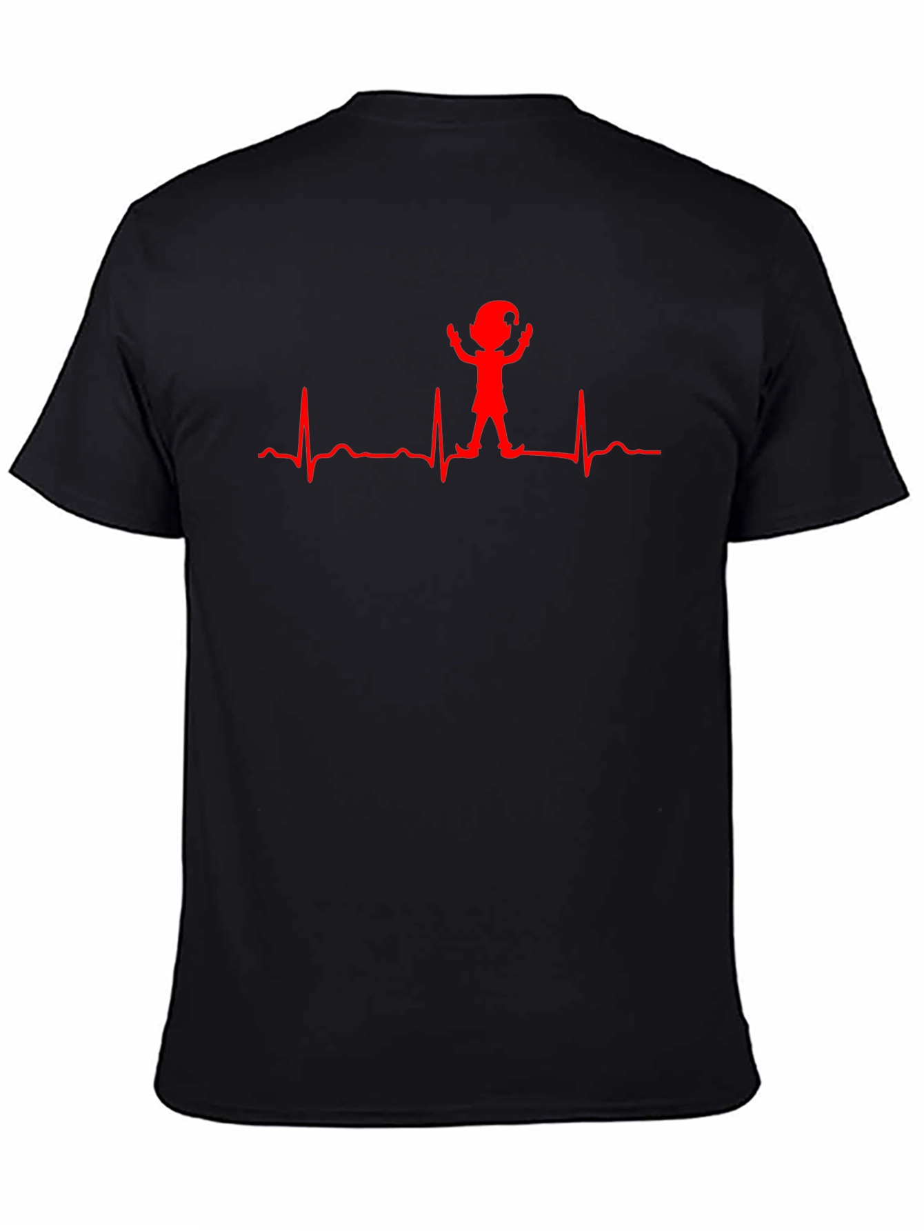 Elf Heartbeat T-Shirt - Black