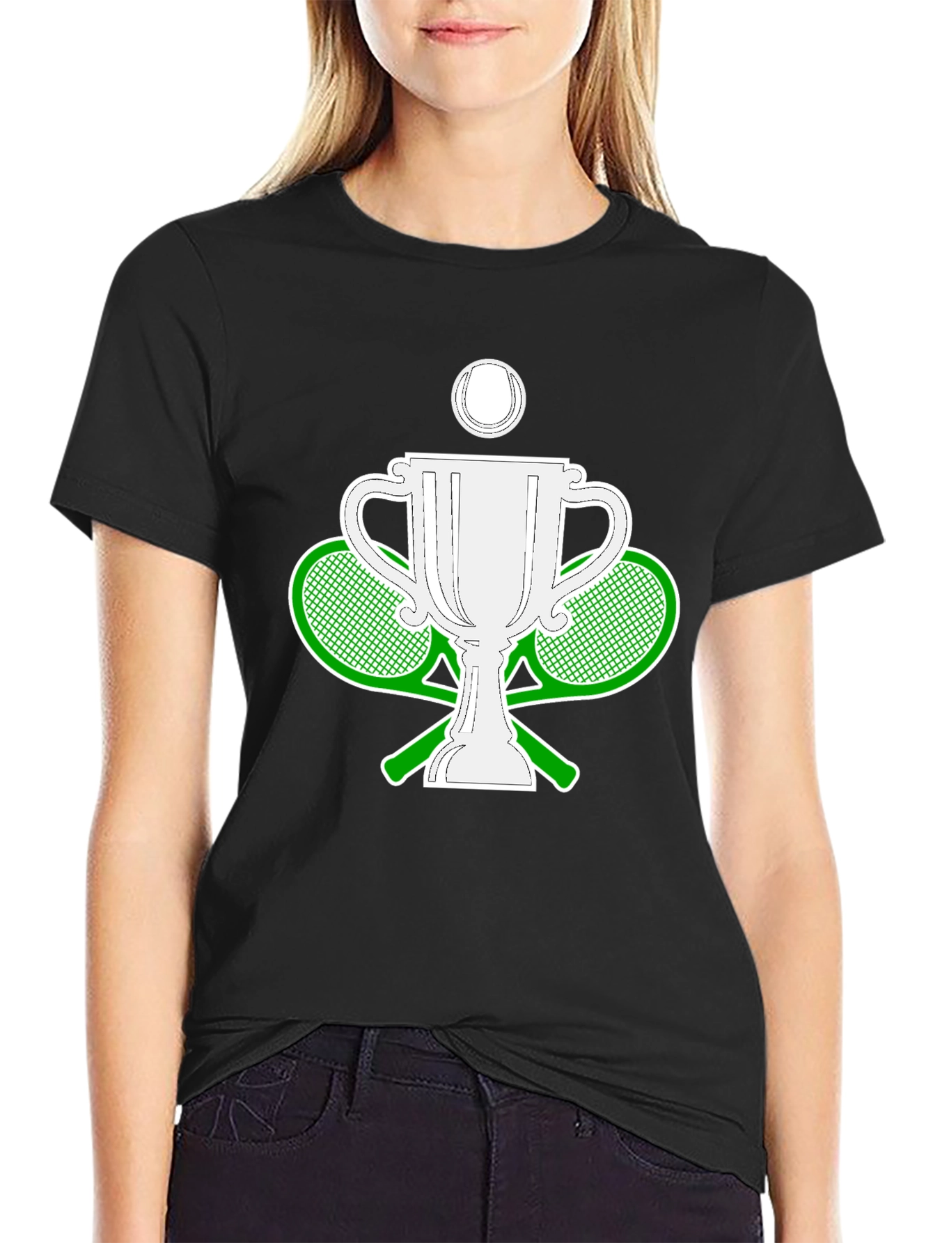 Tennis Champion Black T-Shirt