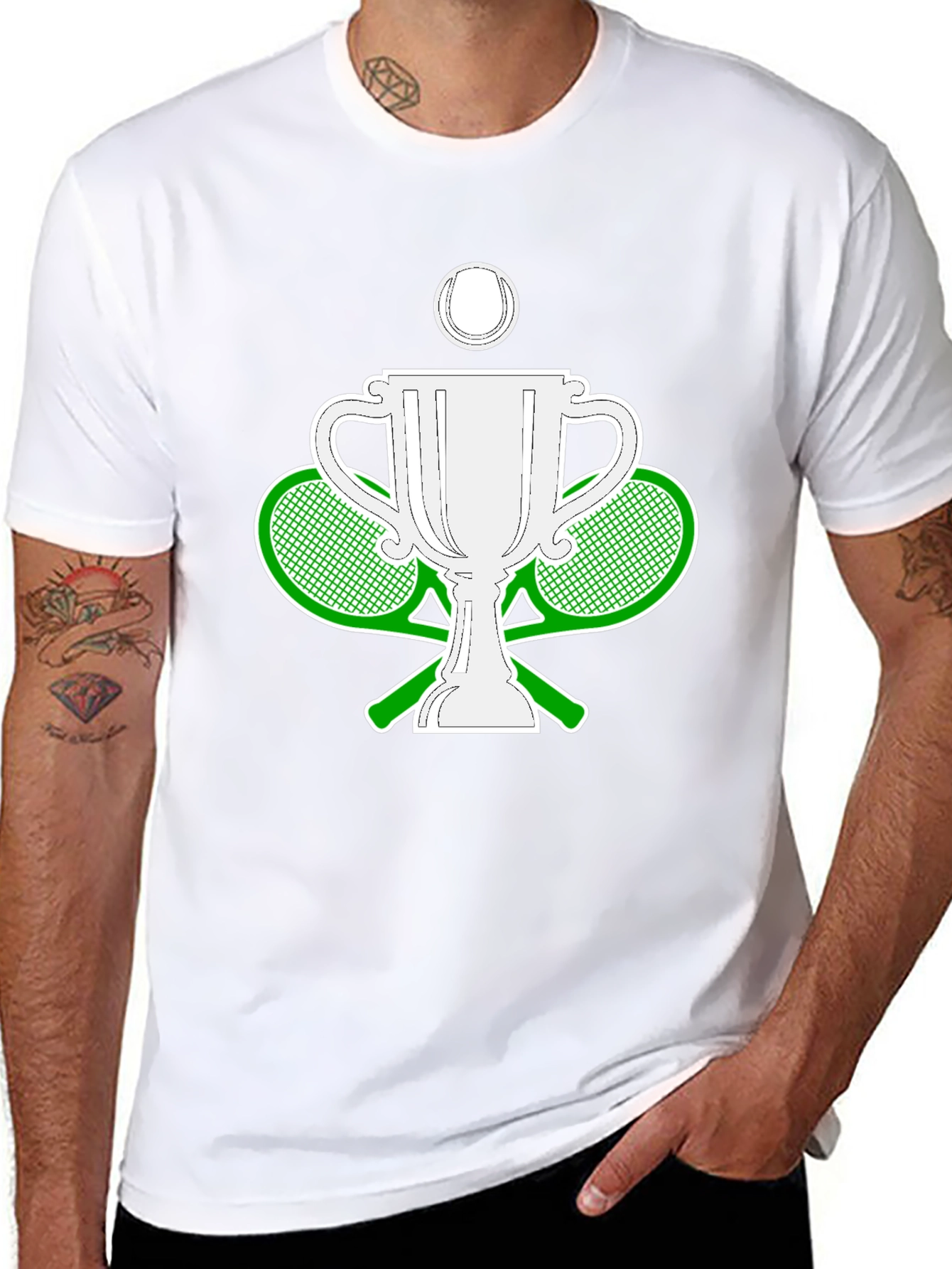 Tennis Champion Black T-Shirt