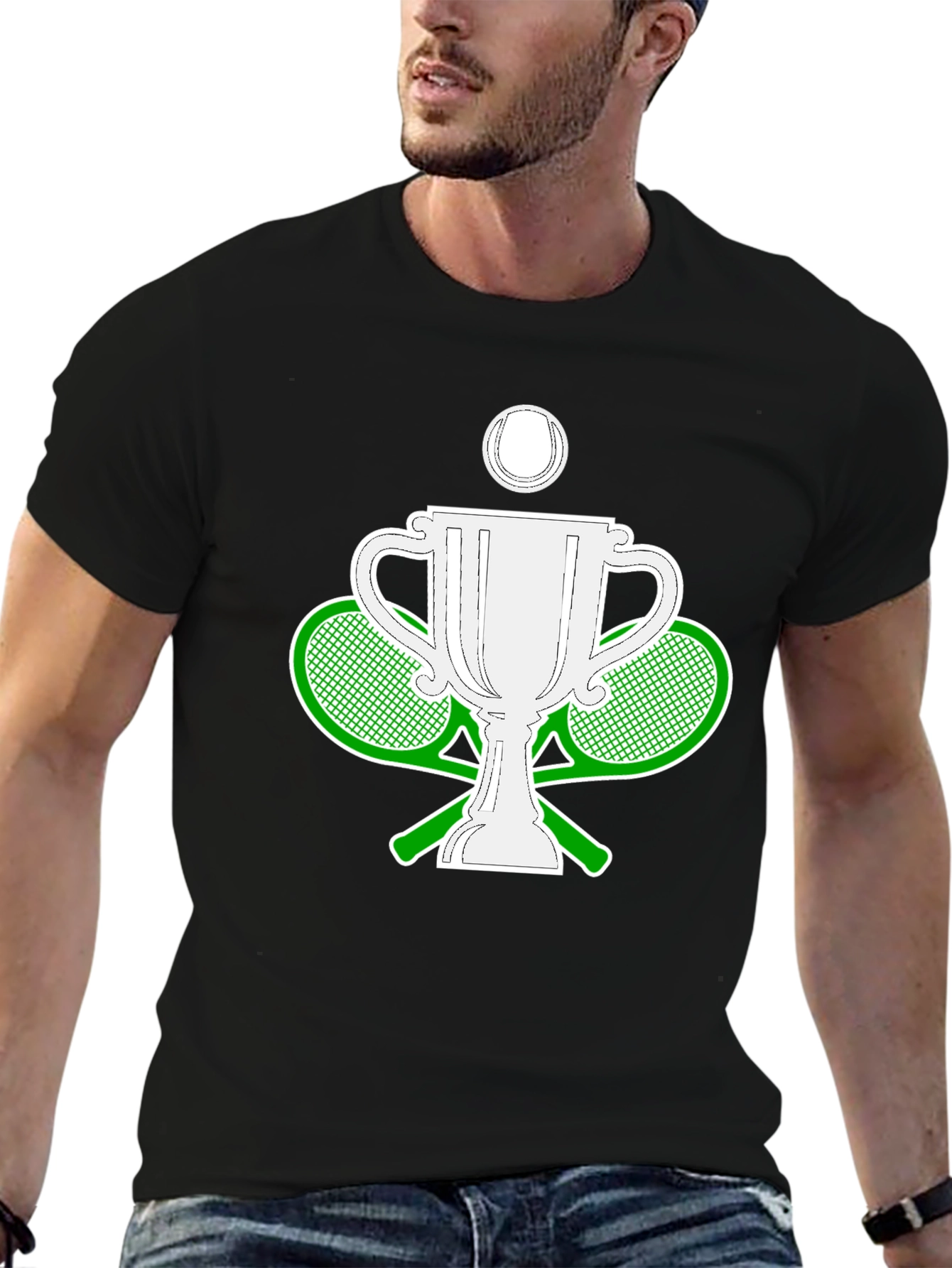 Tennis Champion Black T-Shirt