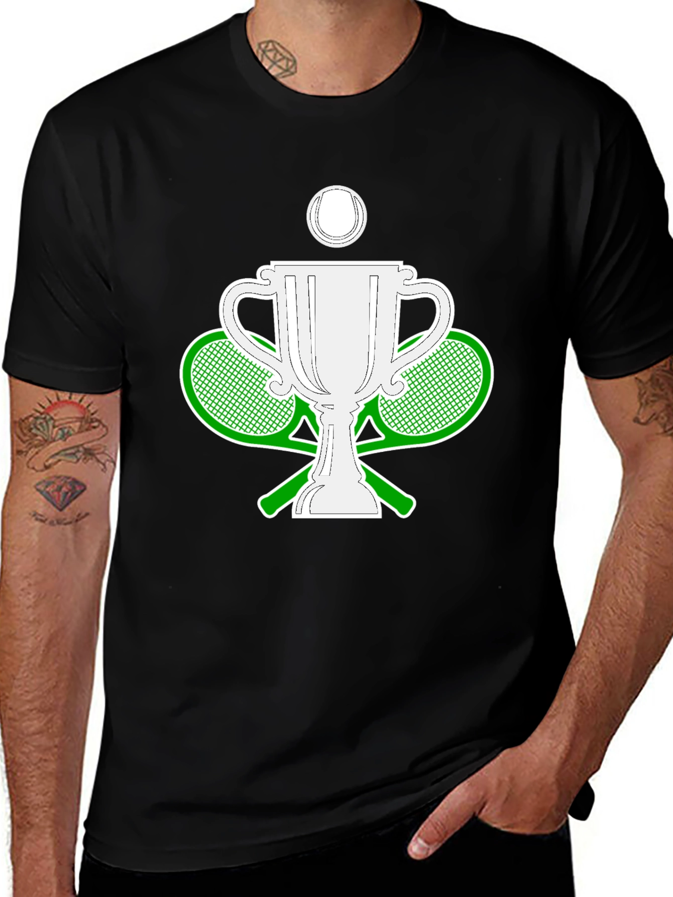 Tennis Champion Black T-Shirt