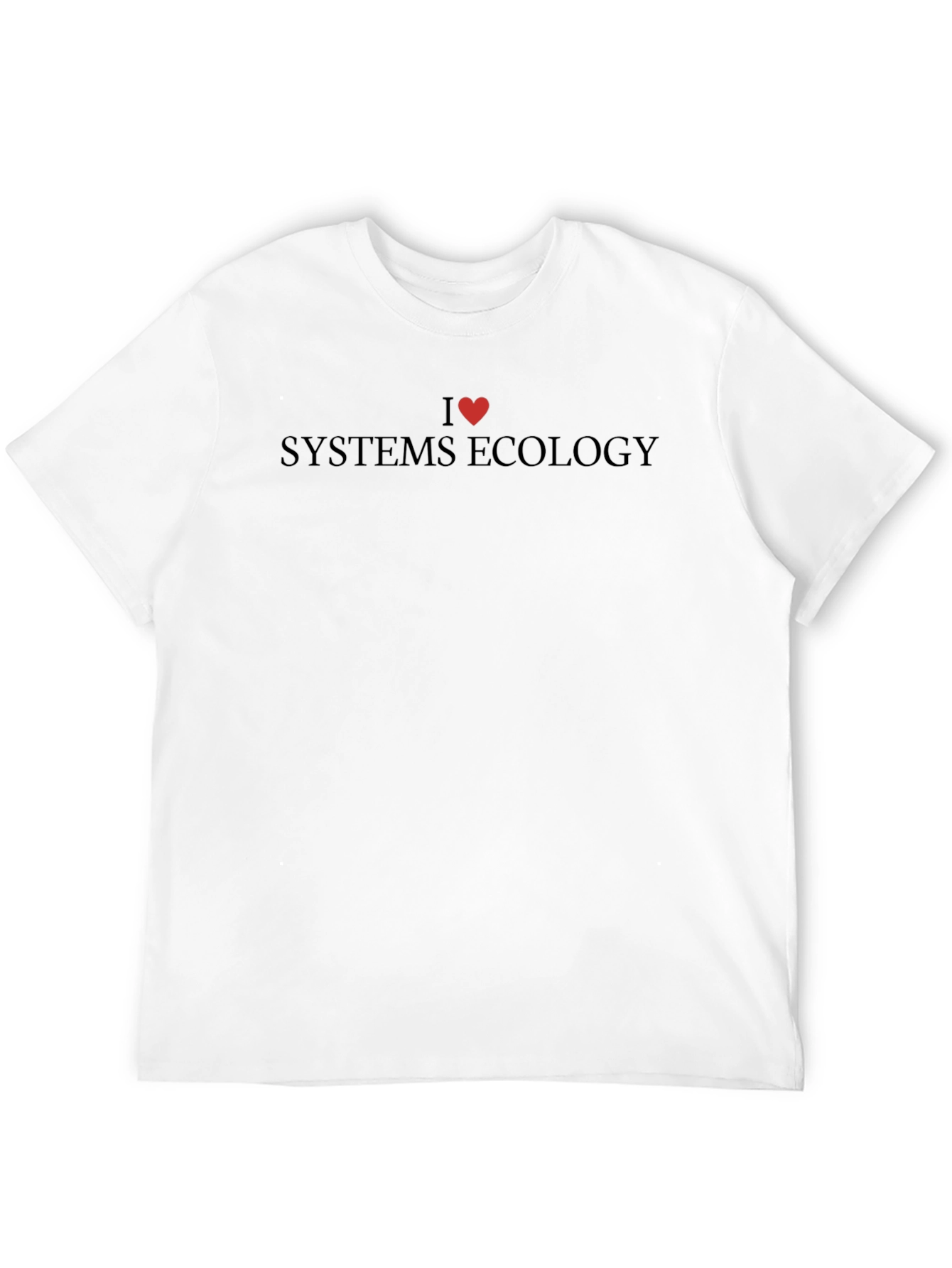 I Heart Systems Ecology T-Shirt - Black Cotton Tee