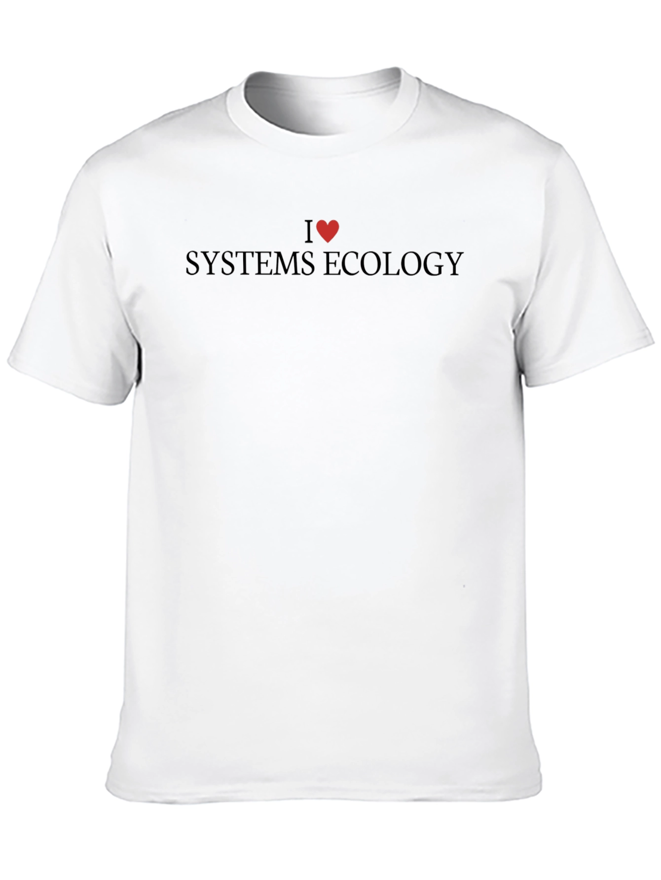I Heart Systems Ecology T-Shirt - Black Cotton Tee