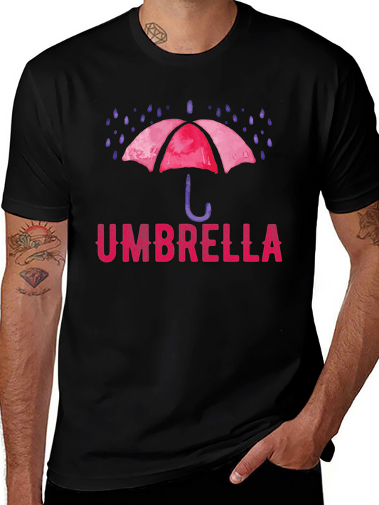 Umbrella Watercolor Graphic Tee - Weather Ready Style