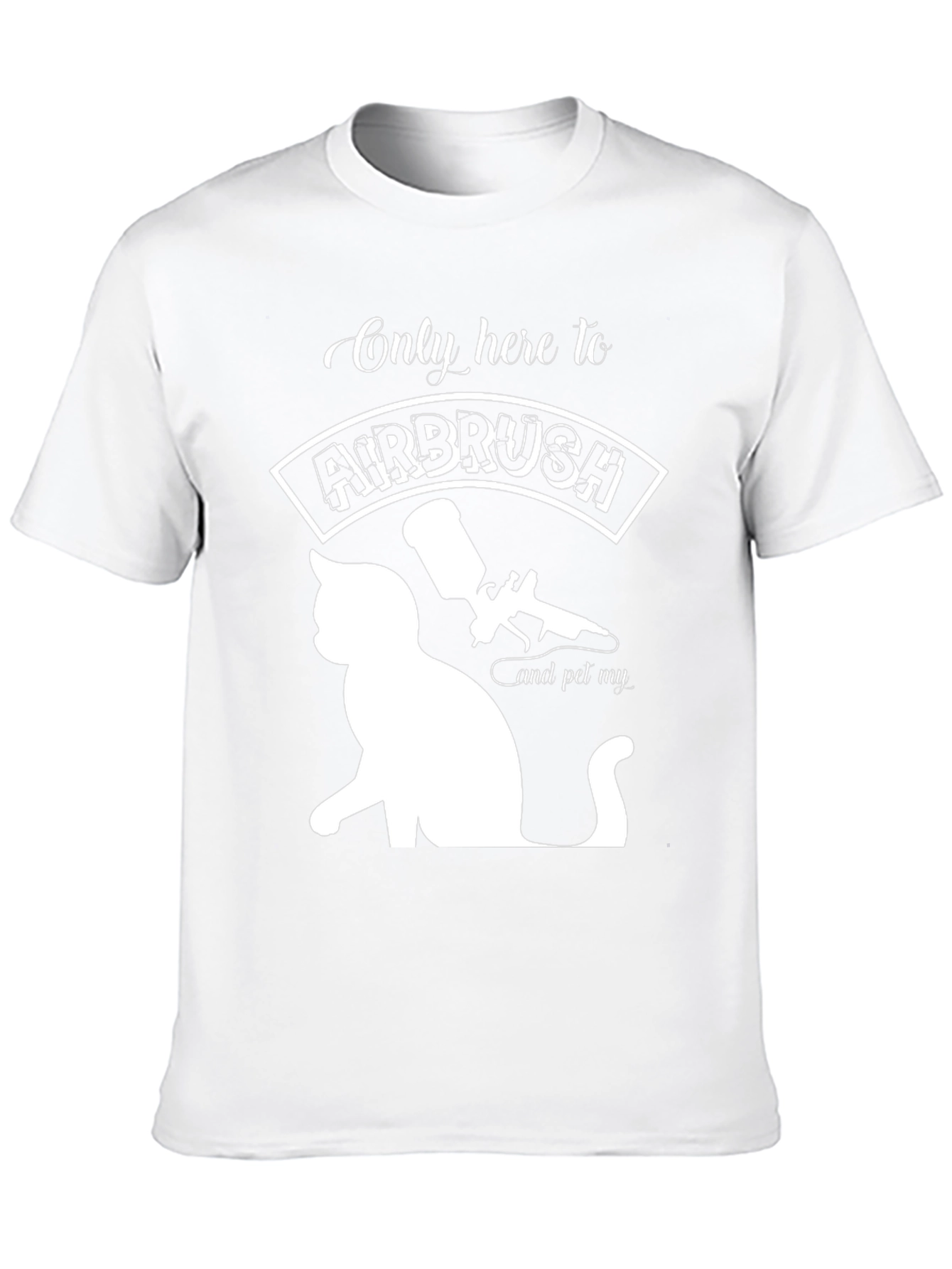 Airbrush & Pet Cat Black T-Shirt