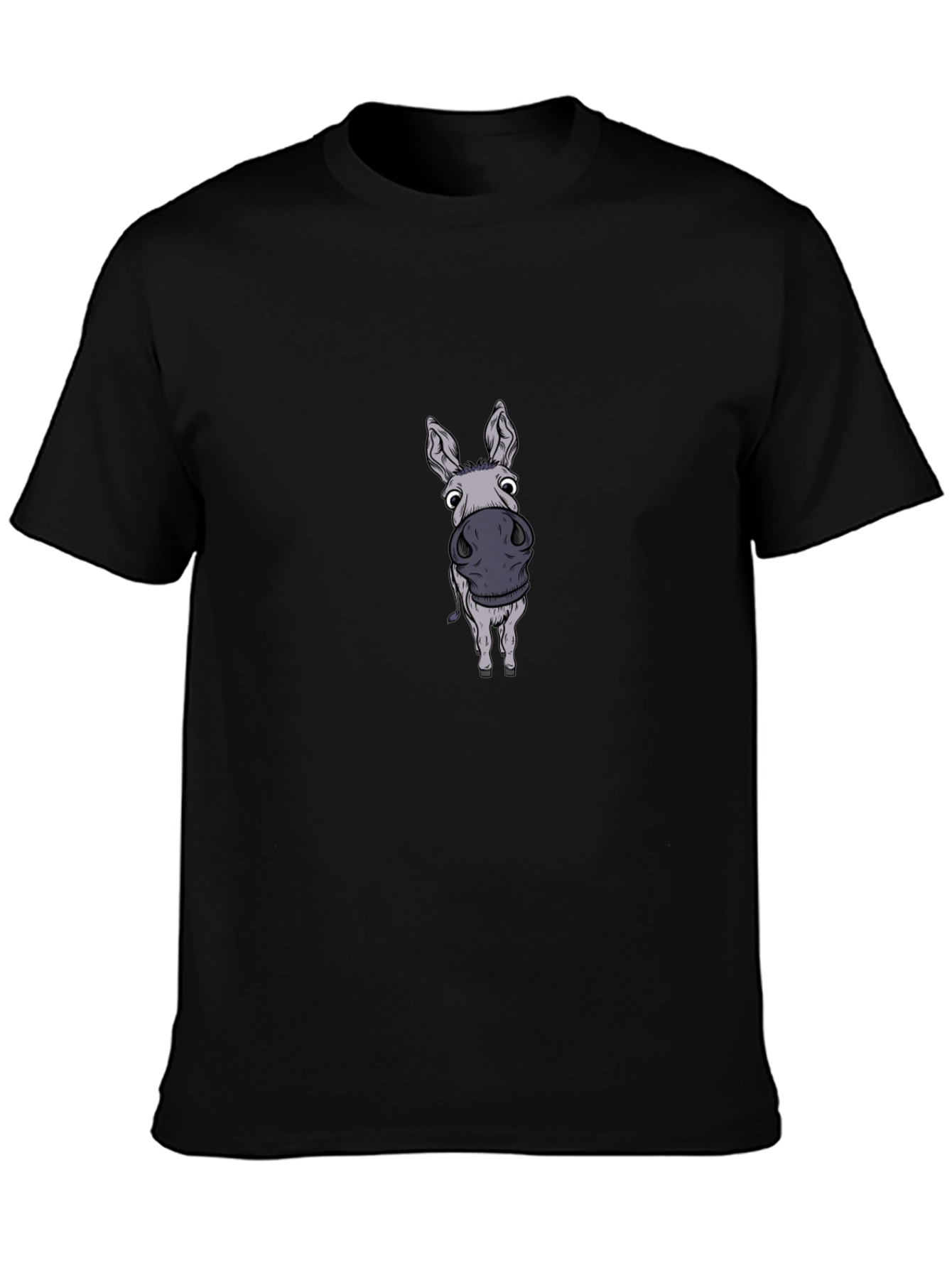 Funny Donkey Graphic T-Shirt - Black Cotton Tee